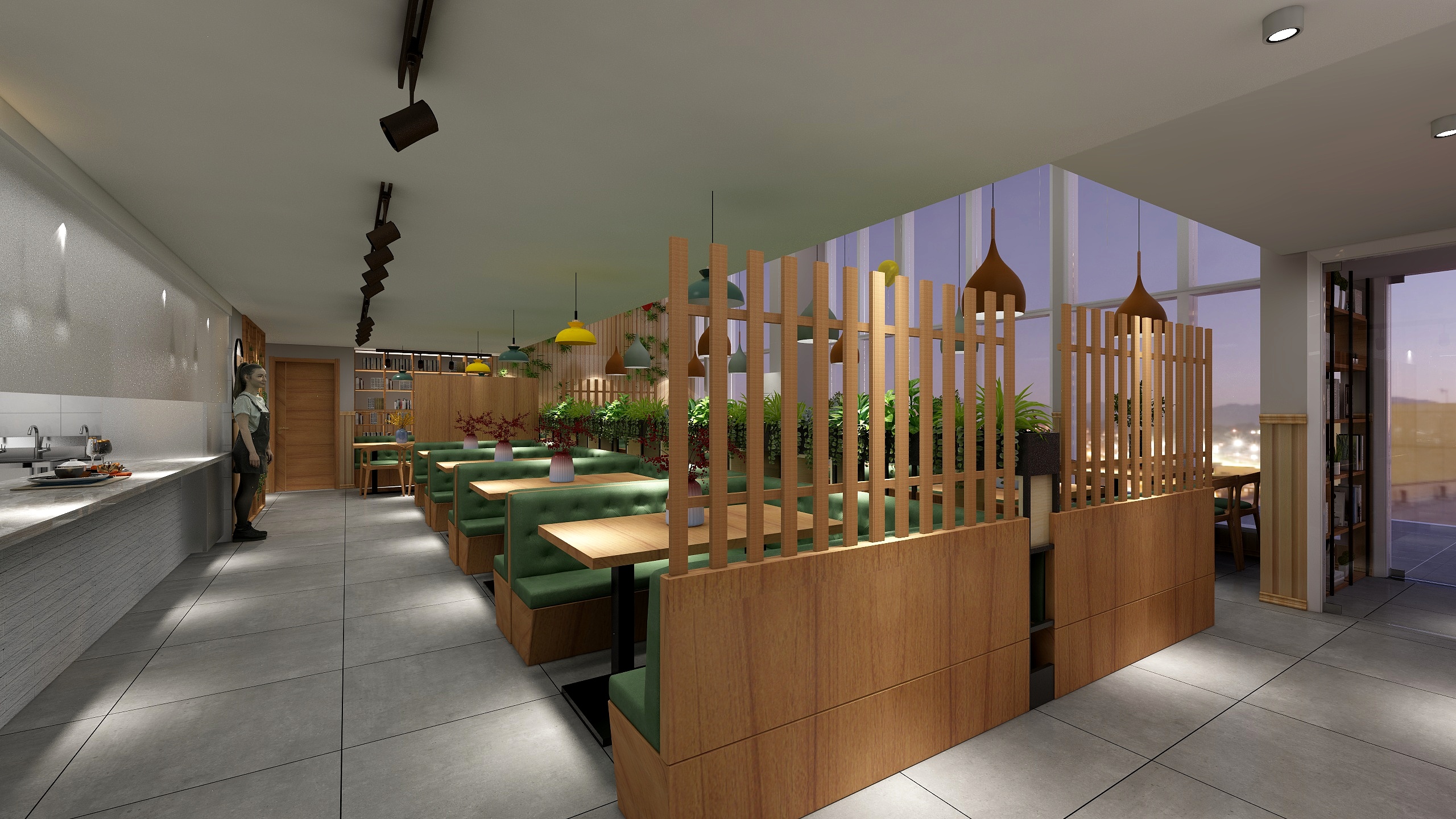 于得海-康大餐饮店装修效果图