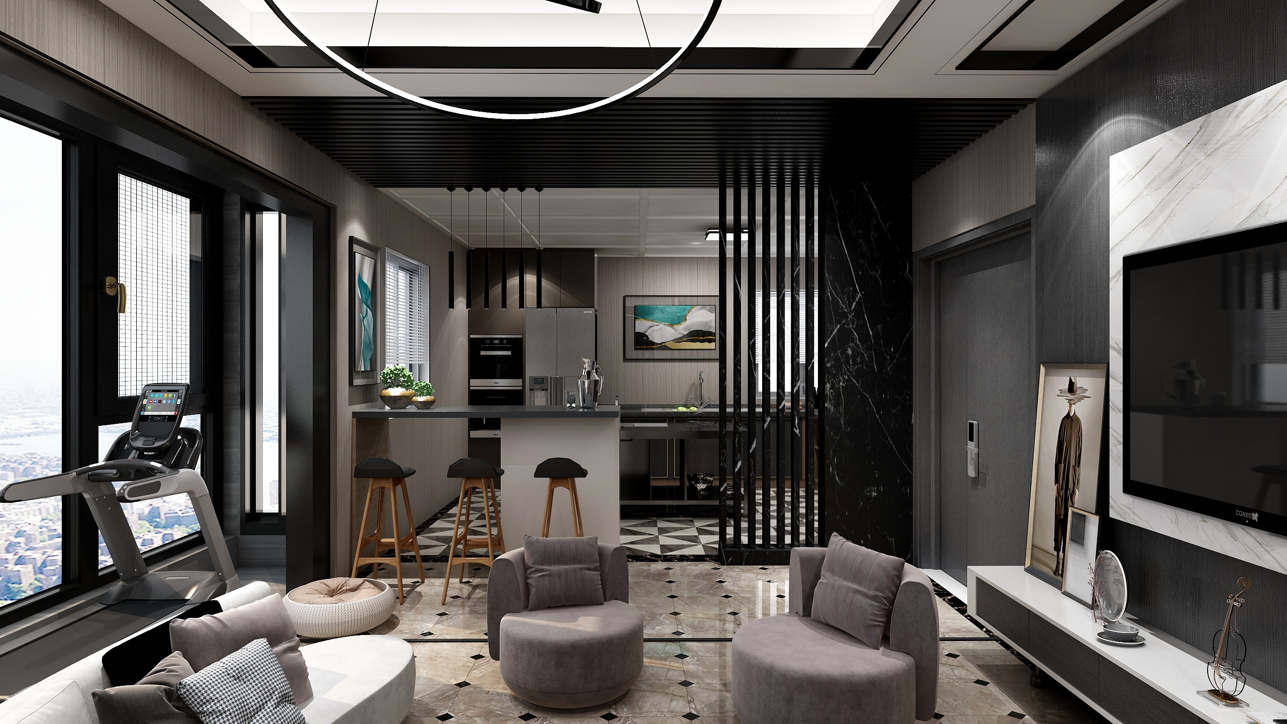 赖阳祥-瑞和园89.50㎡B户型3室2厅1卫-装修设计方案