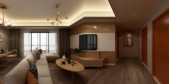 朝晖设计-高尔夫三期3幢1002-装修设计方案