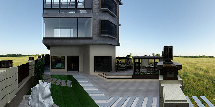 Miershi阿超-外墙铺贴方案，硬装2.0建模-装修设计方案