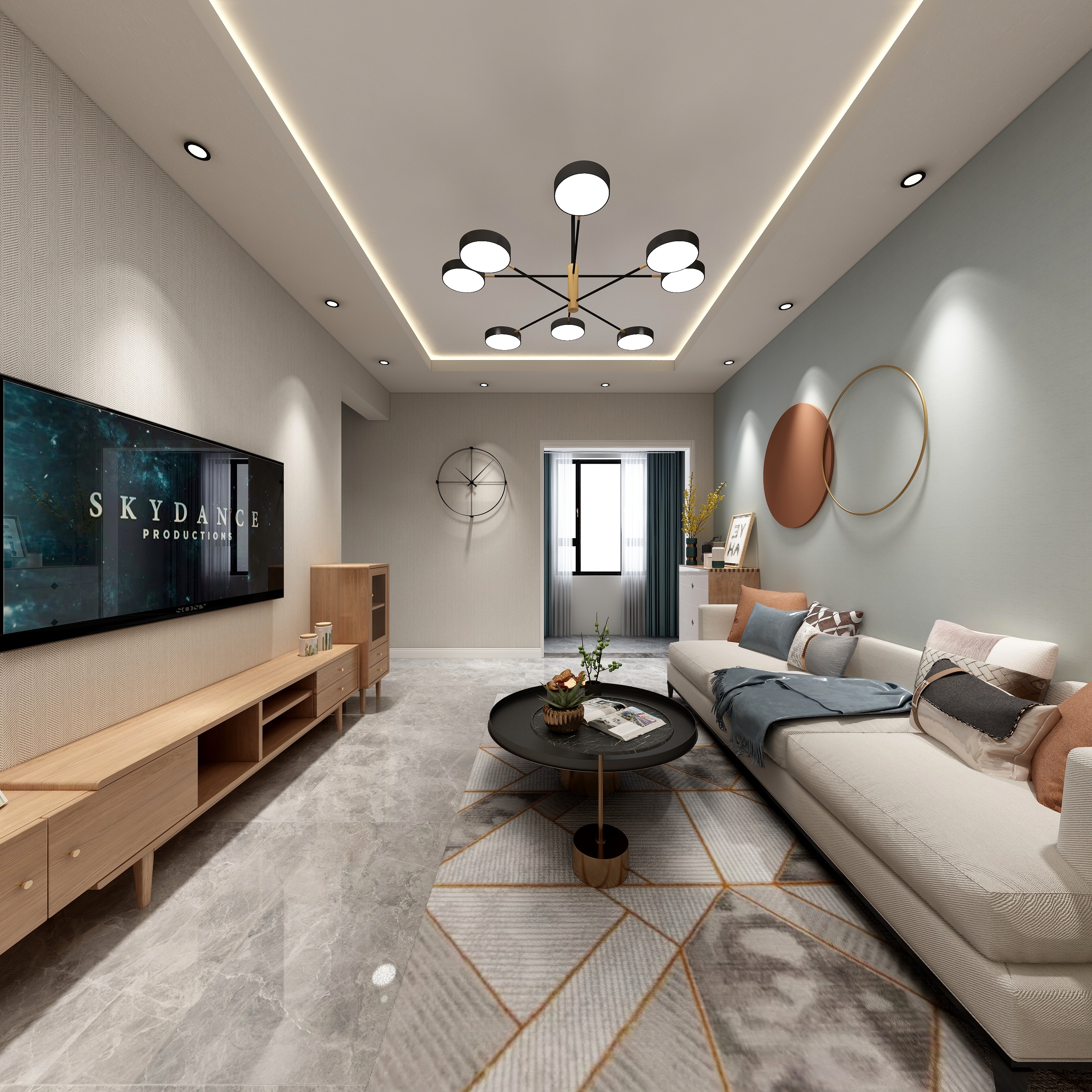 YTAcy-保利壹号院北欧清新95平装修效果图