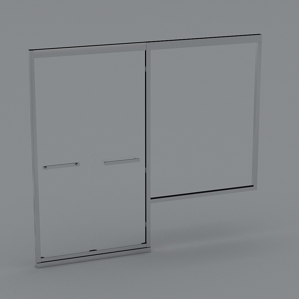 理想家不锈钢浴屏3D模型