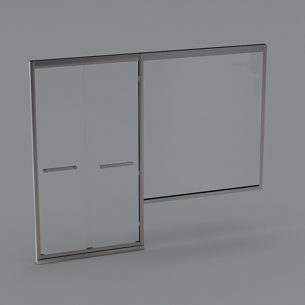 理想家不锈钢浴屏3D模型