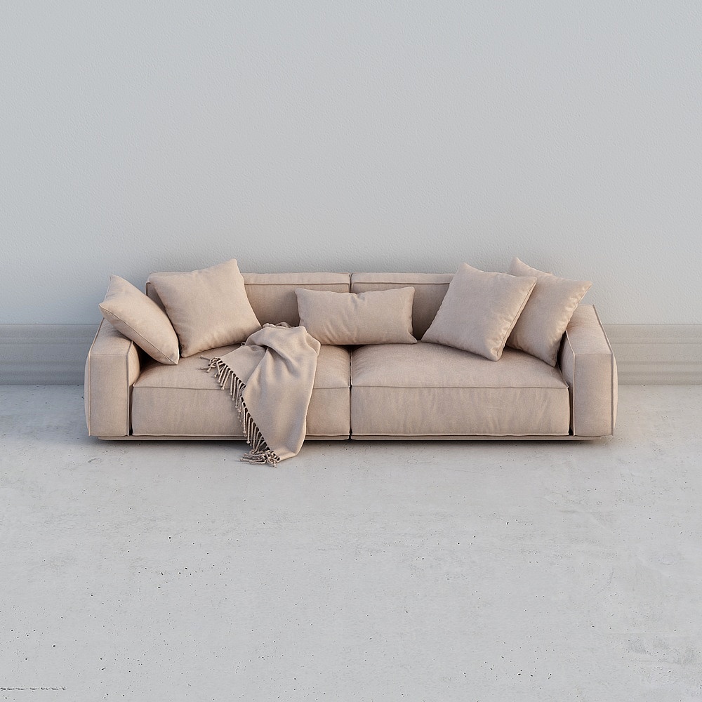 意大利 Arflex 现代双人沙发-橙色