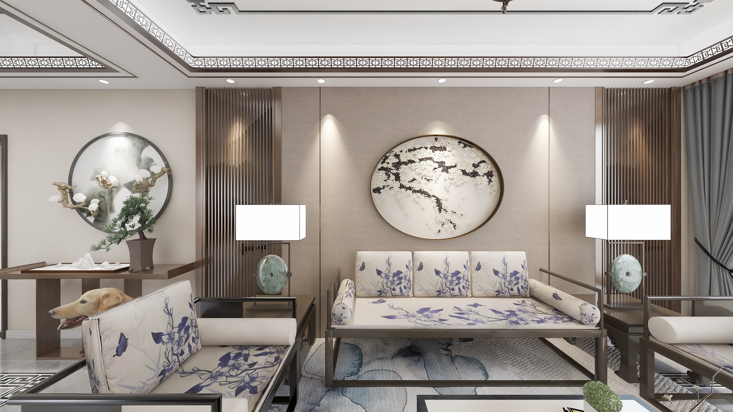 lost瑞雪-滨江碧桂园翡翠江南-133平方-新中式装修效果图