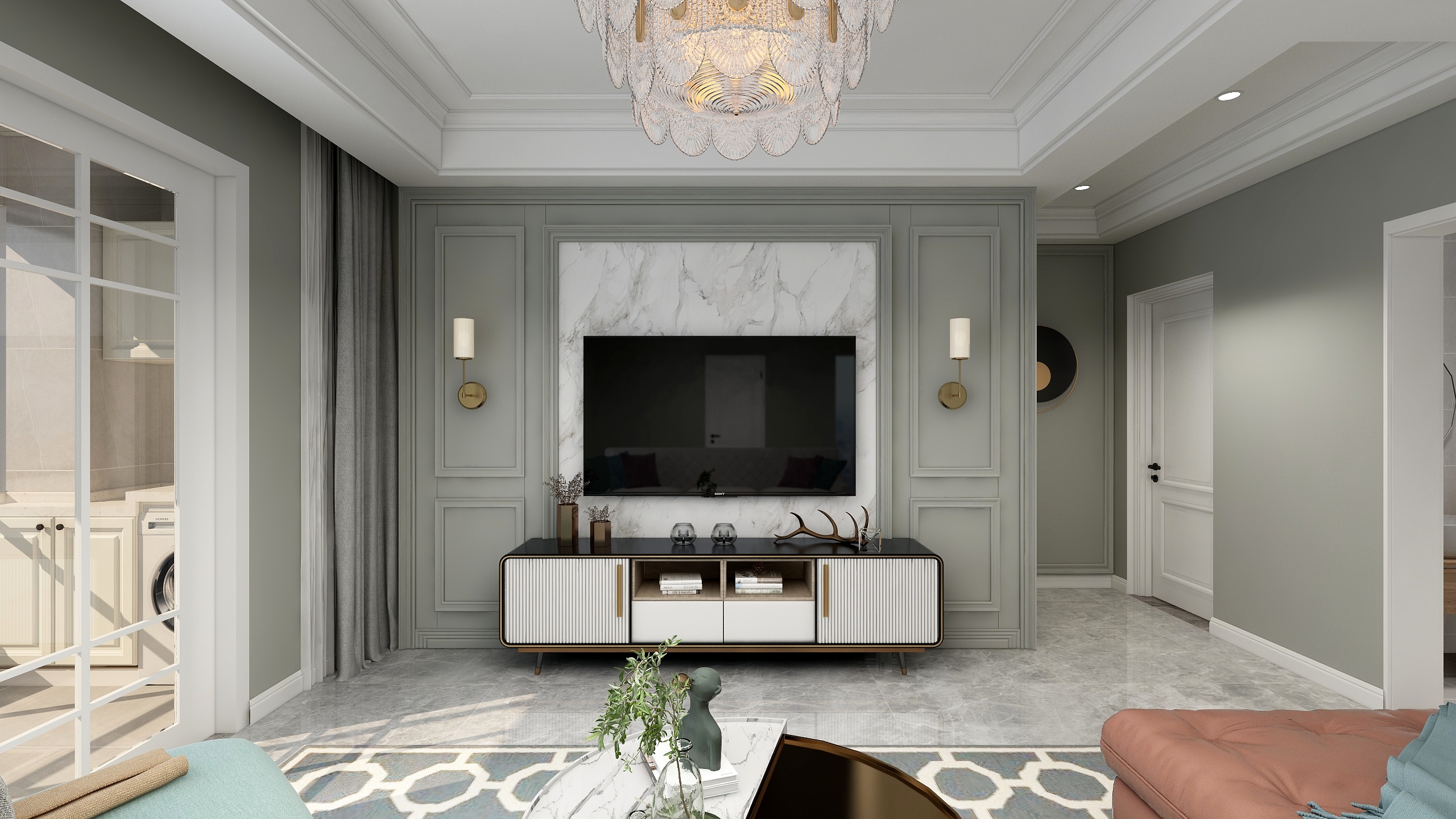 designLiyr-美式风格120平米三居室-装修设计方案