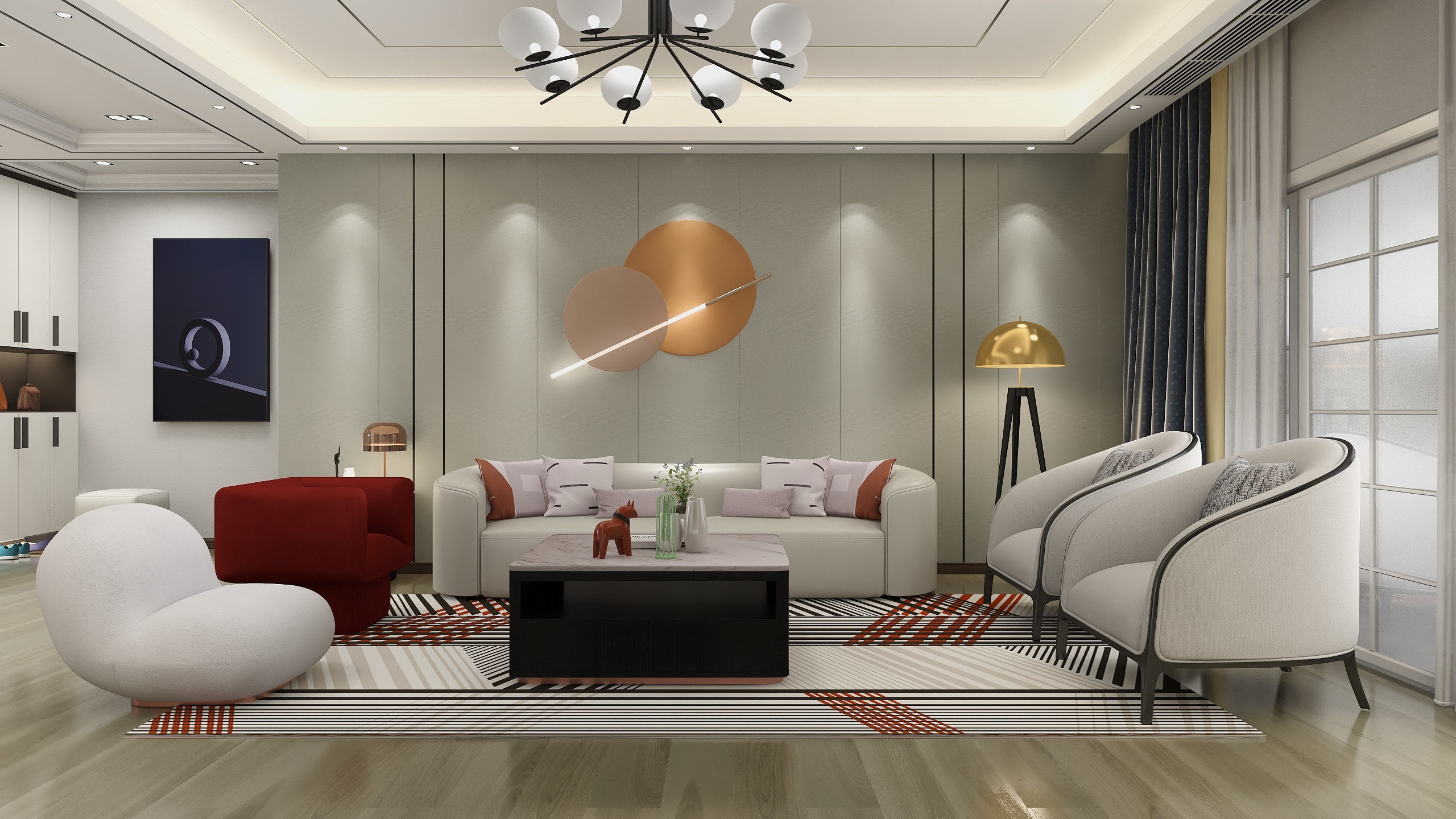 农承善-三江花园148m²现代风格-装修设计方案