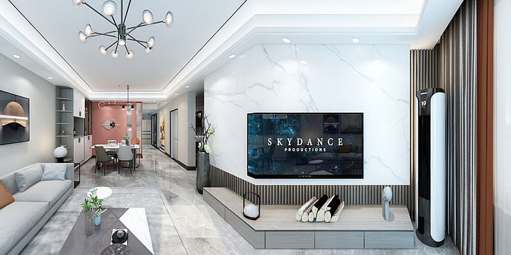 金享装修设计-80平三室现代时尚-装修设计方案