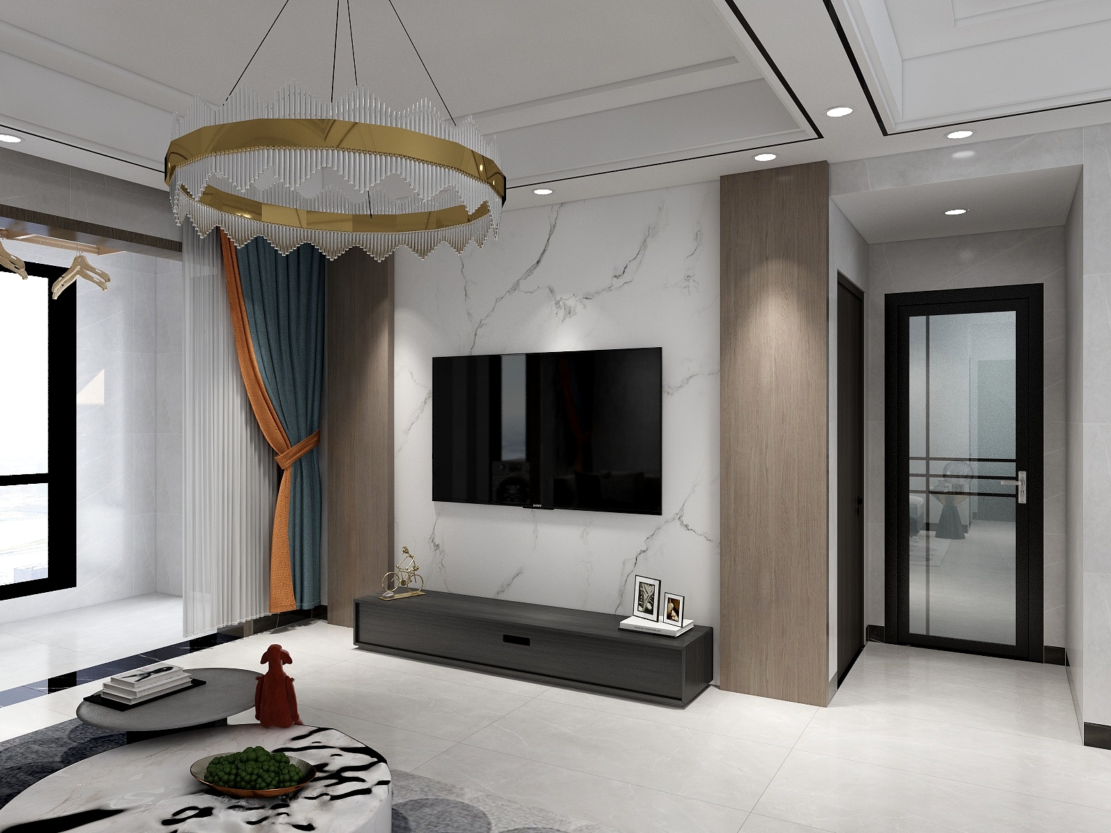 彭初阳-110平现代轻奢风三室两厅两卫-装修设计方案