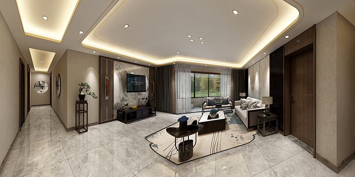 A室内设计一-特区二号12-601新中式-装修设计方案