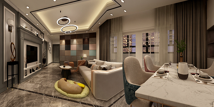 暖阳下的人-瑞和园89.50㎡B户型3室2厅1卫-装修设计方案