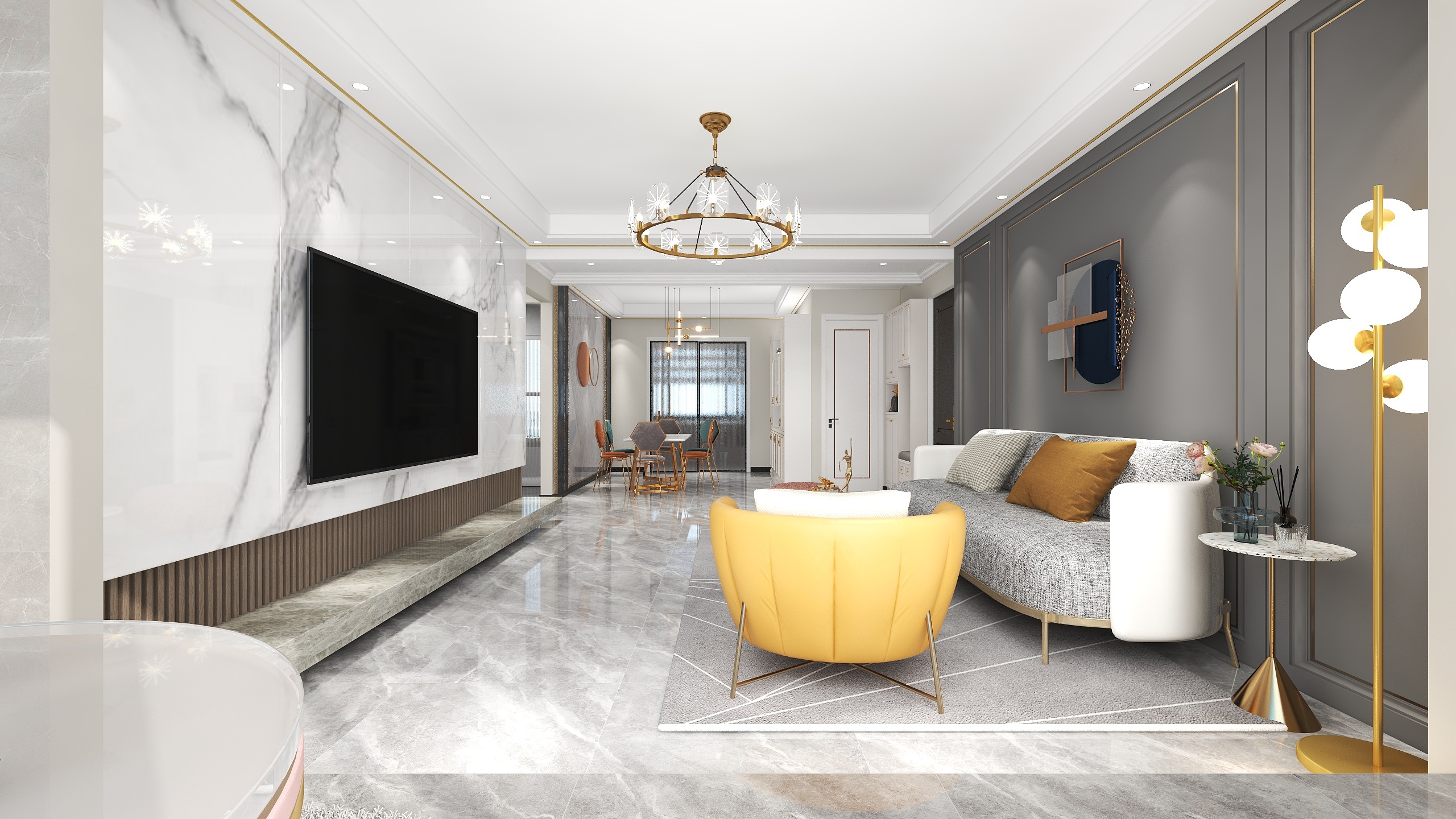 安徽简筑装饰-山南国宾府132平方户型-装修设计方案