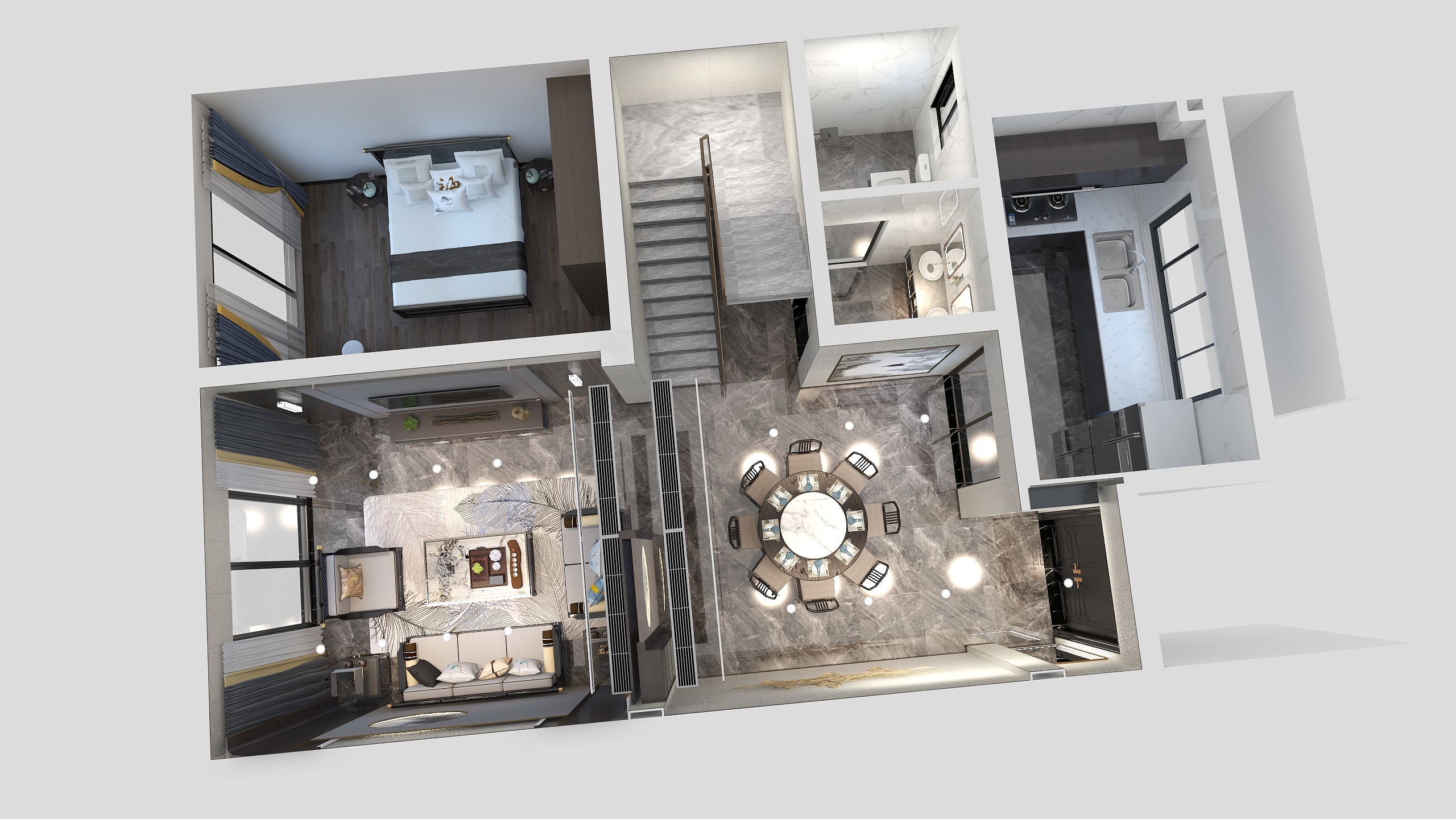 大木装饰18607474599-湘江一号A15栋别墅1501 --装修设计方案