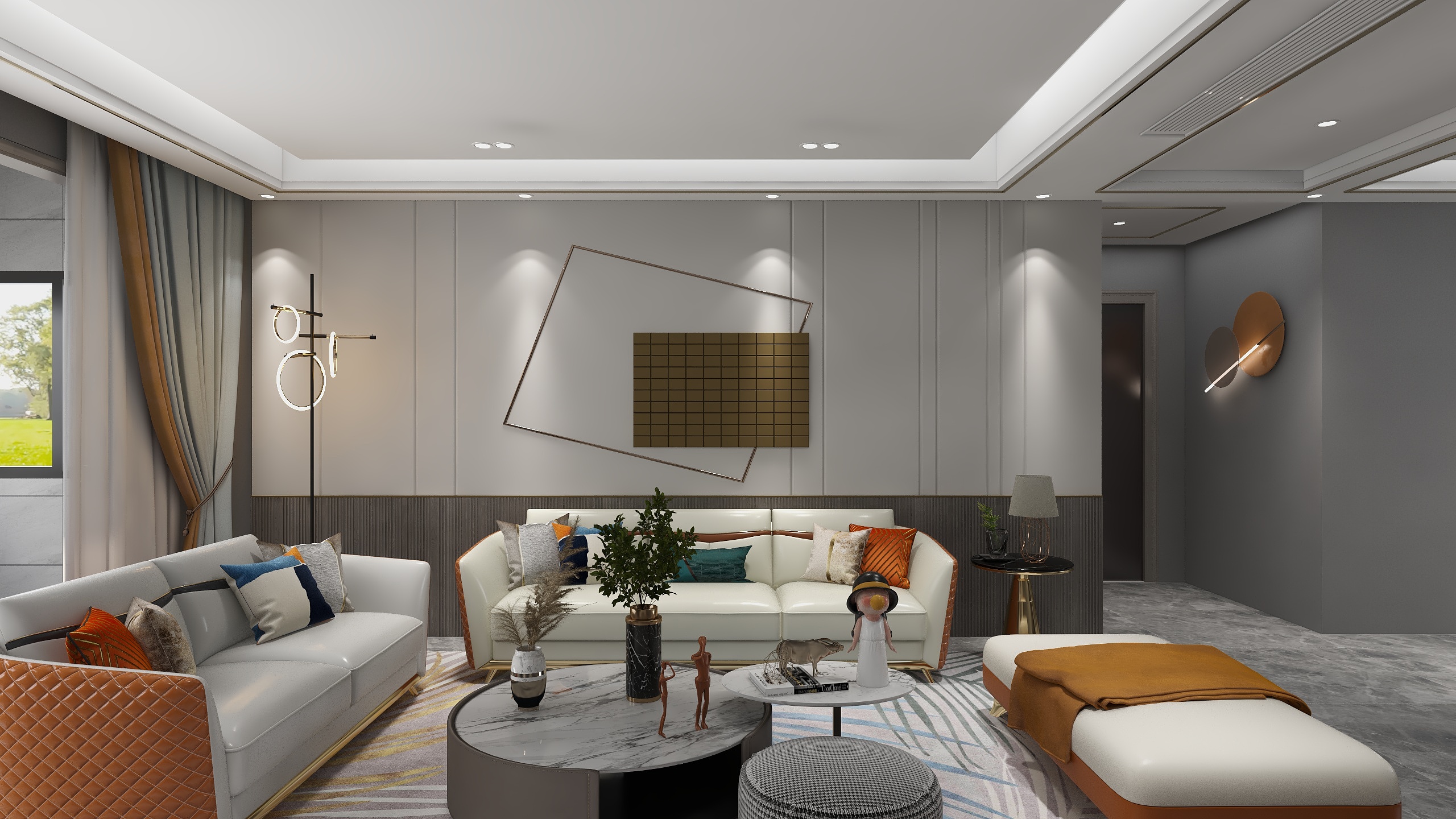 桂2f-130方现代三居-装修设计方案