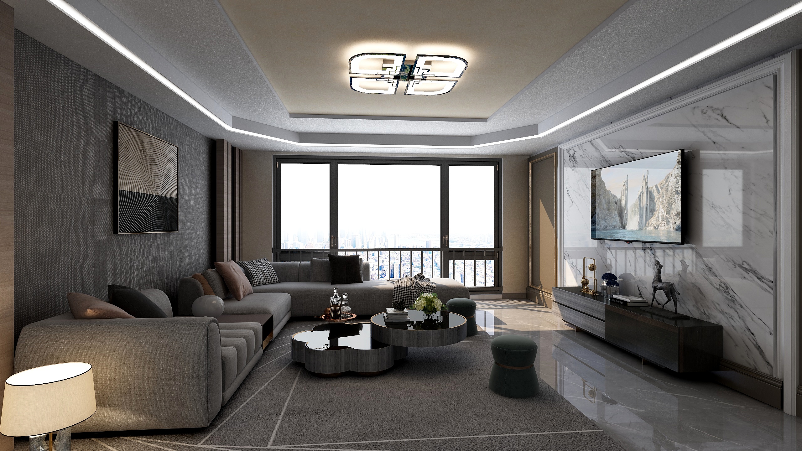 臻匠-景华家园11栋西户（212平米）——现代-装修设计方案