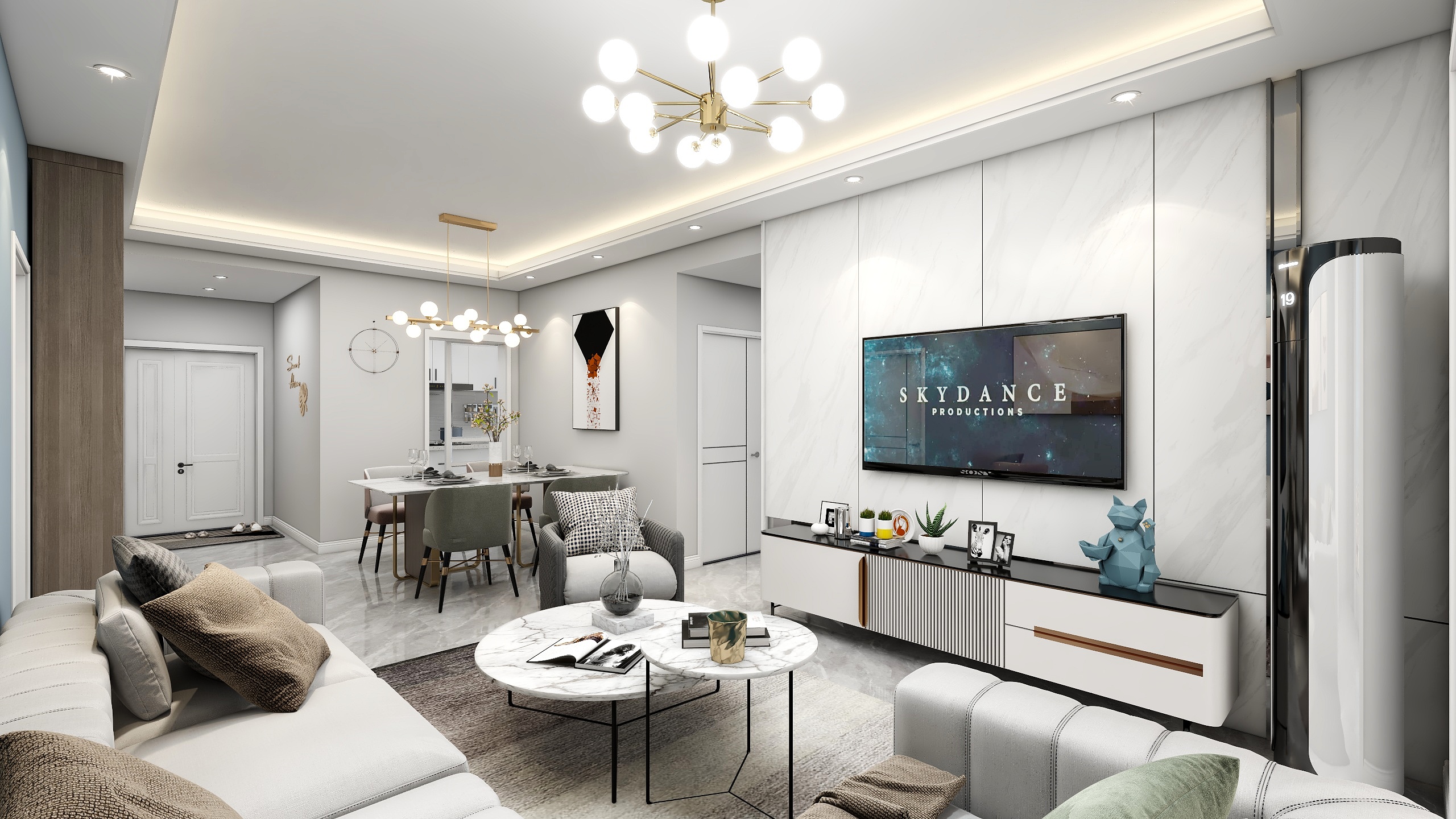 唐大先森-华翔城90平现代风格-装修设计方案