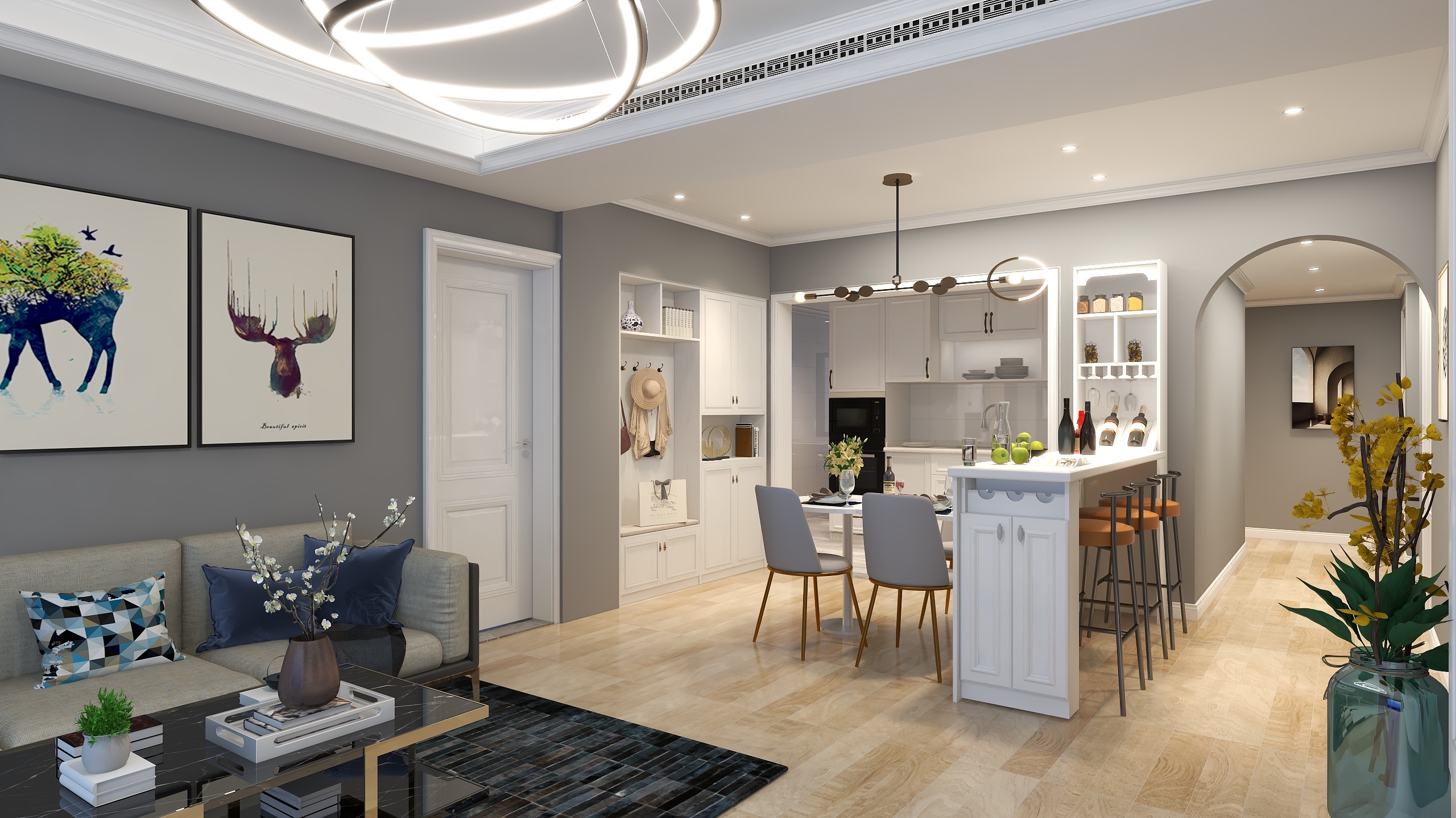 王洲-现代设计风格-装修设计方案