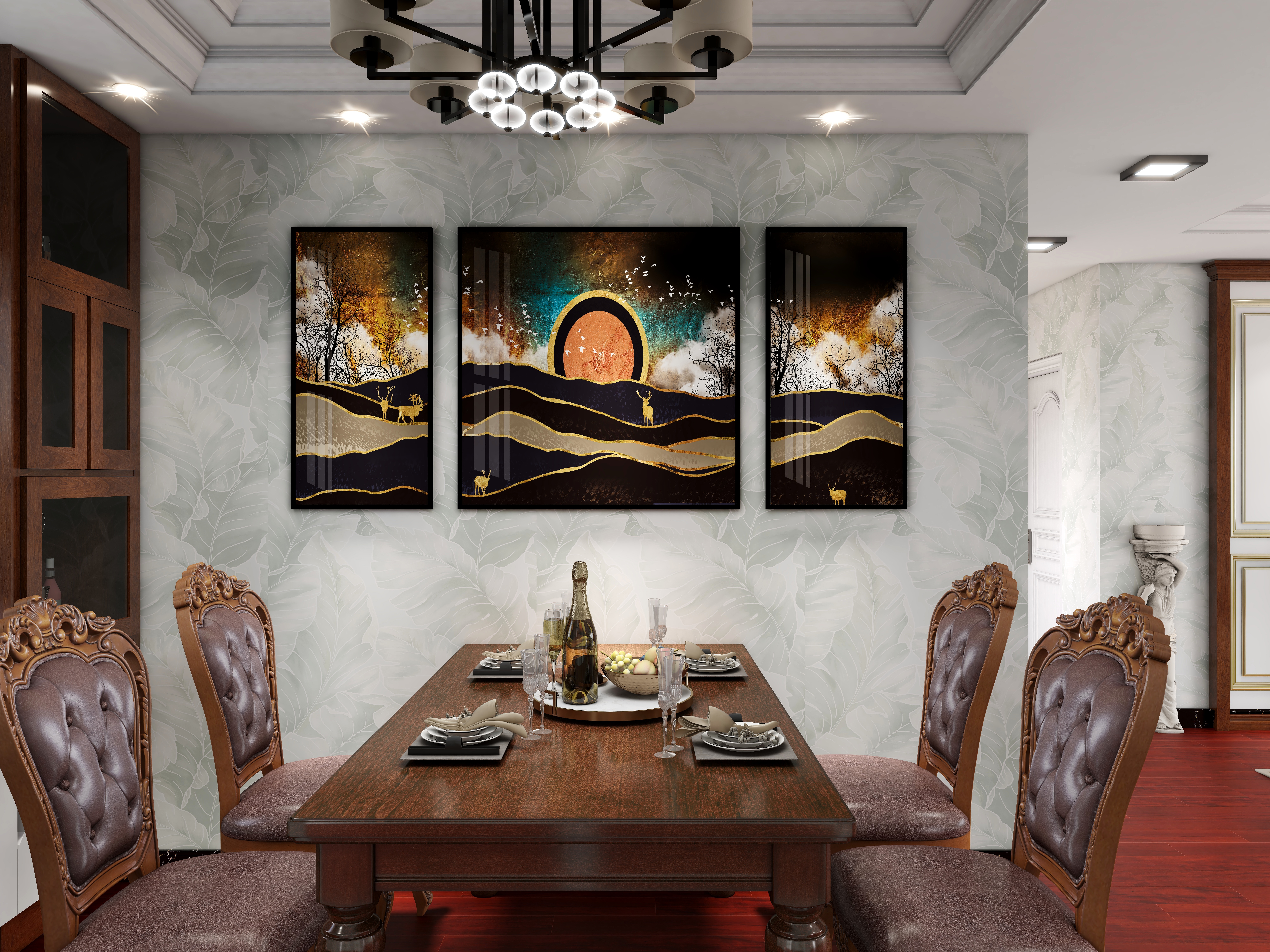 邓智勇-定制户型-美式125㎡-户型上下翻转版装修效果图