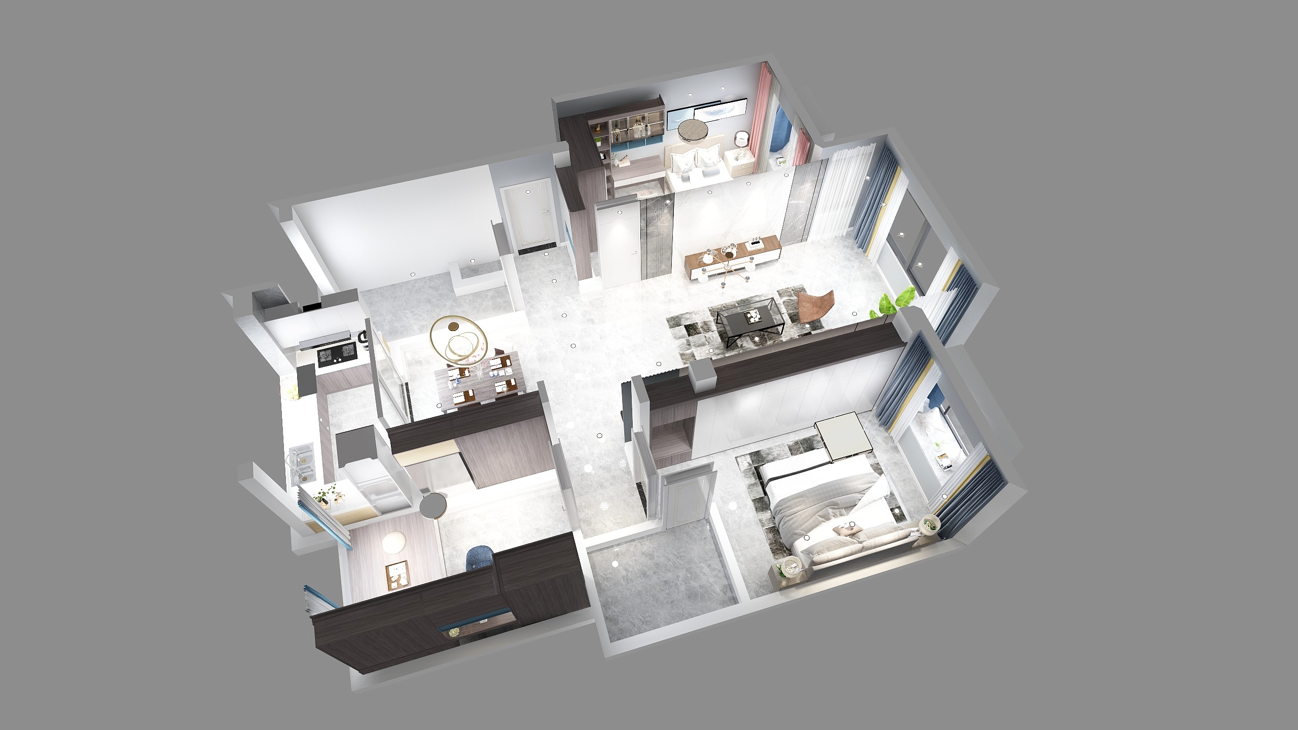 易淼设计小松-海阳人家现代轻奢-装修设计方案