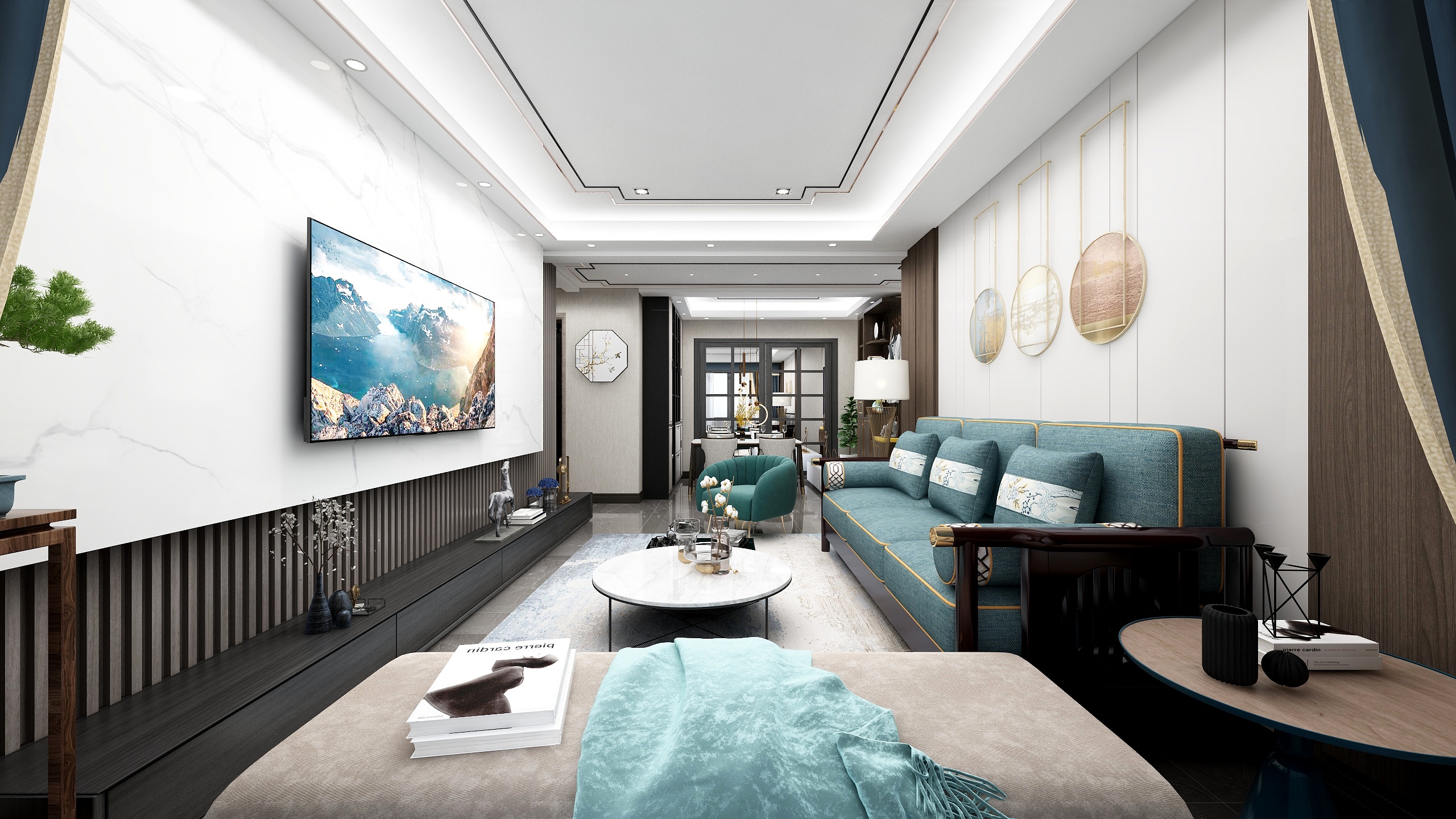 Zhouguigui-113方滨河湾三居装修效果图