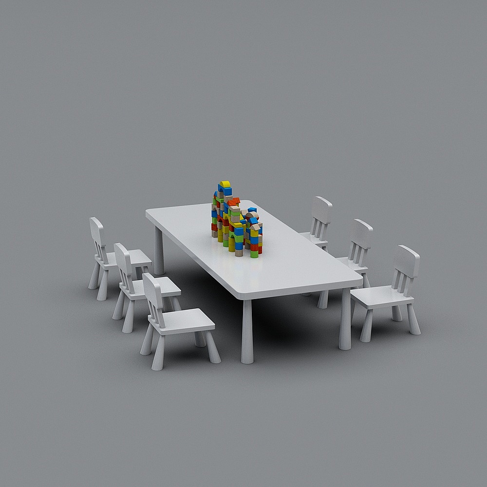 现代幼儿园16-桌椅组合