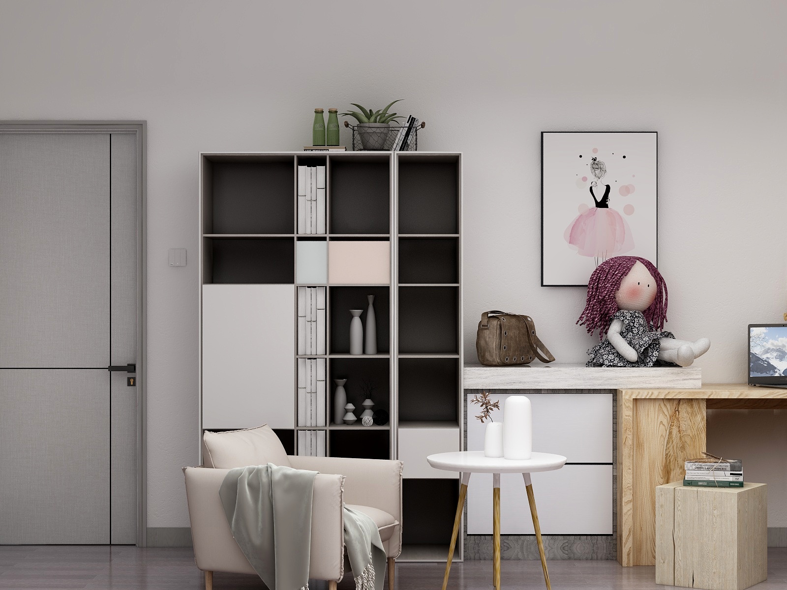 亚子设计姜迪-〖店装〗106m²儿童摄影室（北欧）-装修设计方案