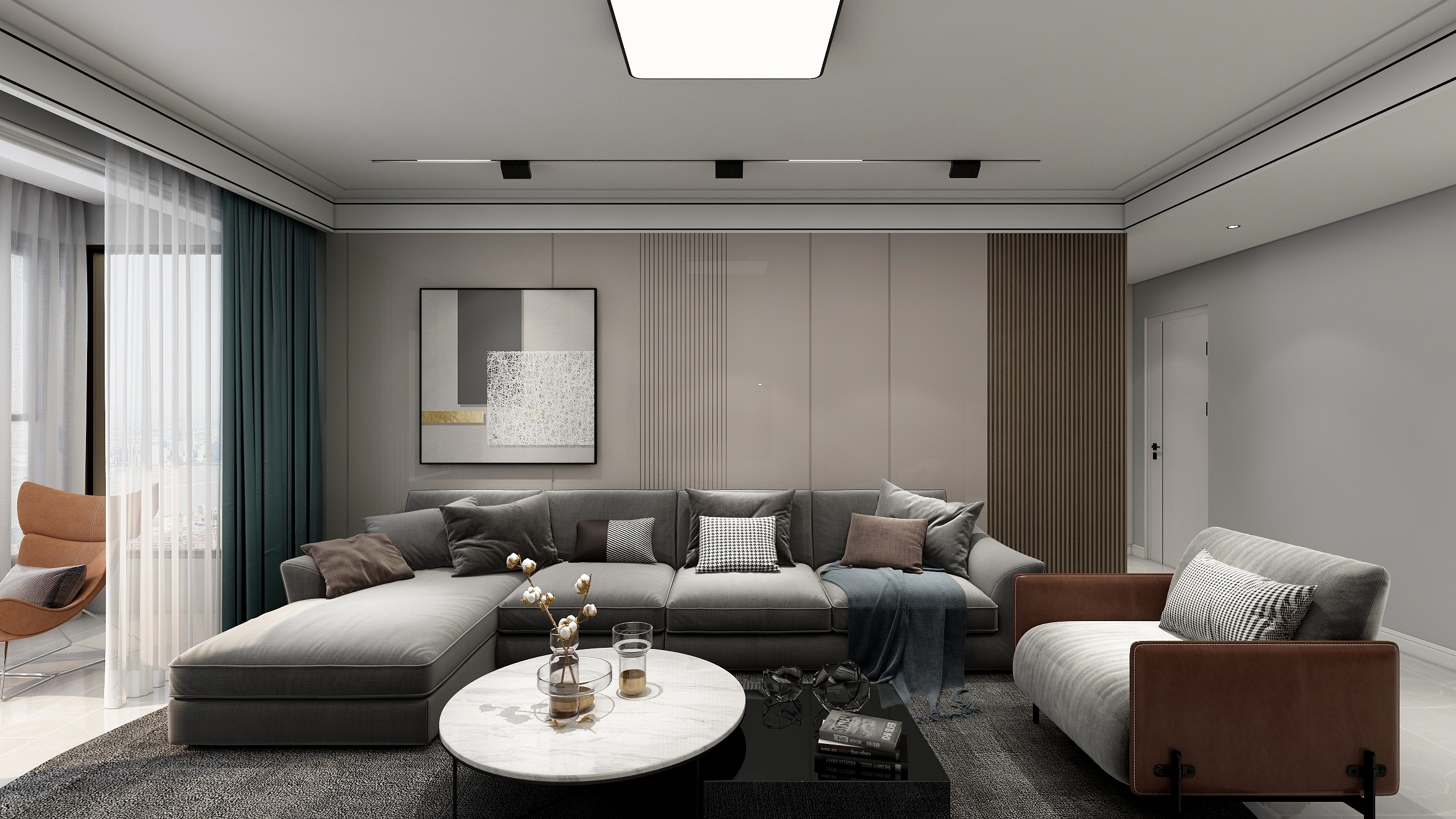 德普middot装饰-红状元二期吉山130平现代装修效果图