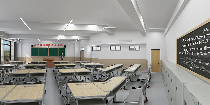 饿了里好-中学教室-装修设计方案
