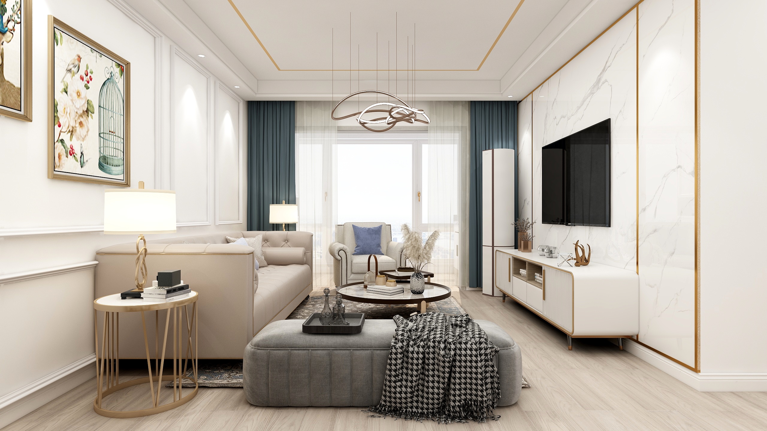 _ ban Sober-世贸璀璨江山-美式轻奢-CL设计装修效果图