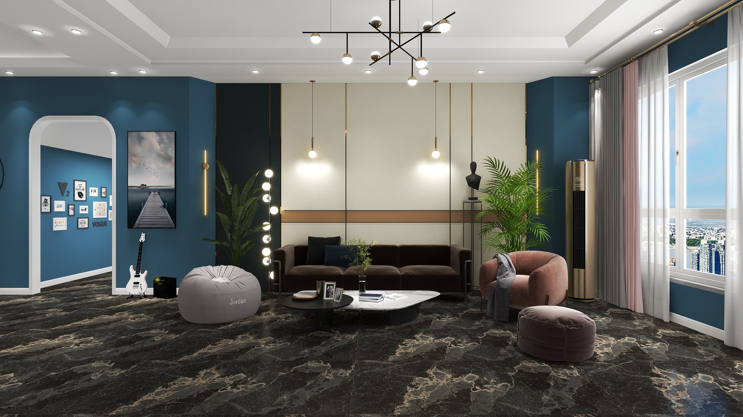 常泽平-蓝色后现代-装修设计方案