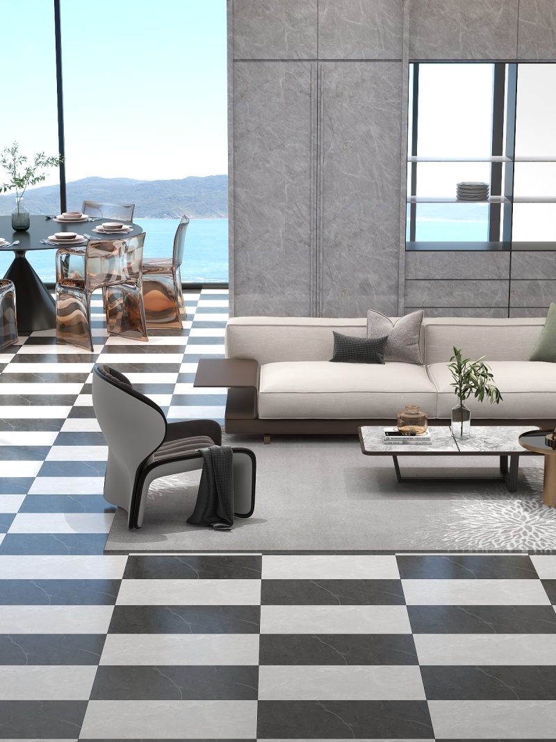 Modern Luxurious Living Room with Gray Tone