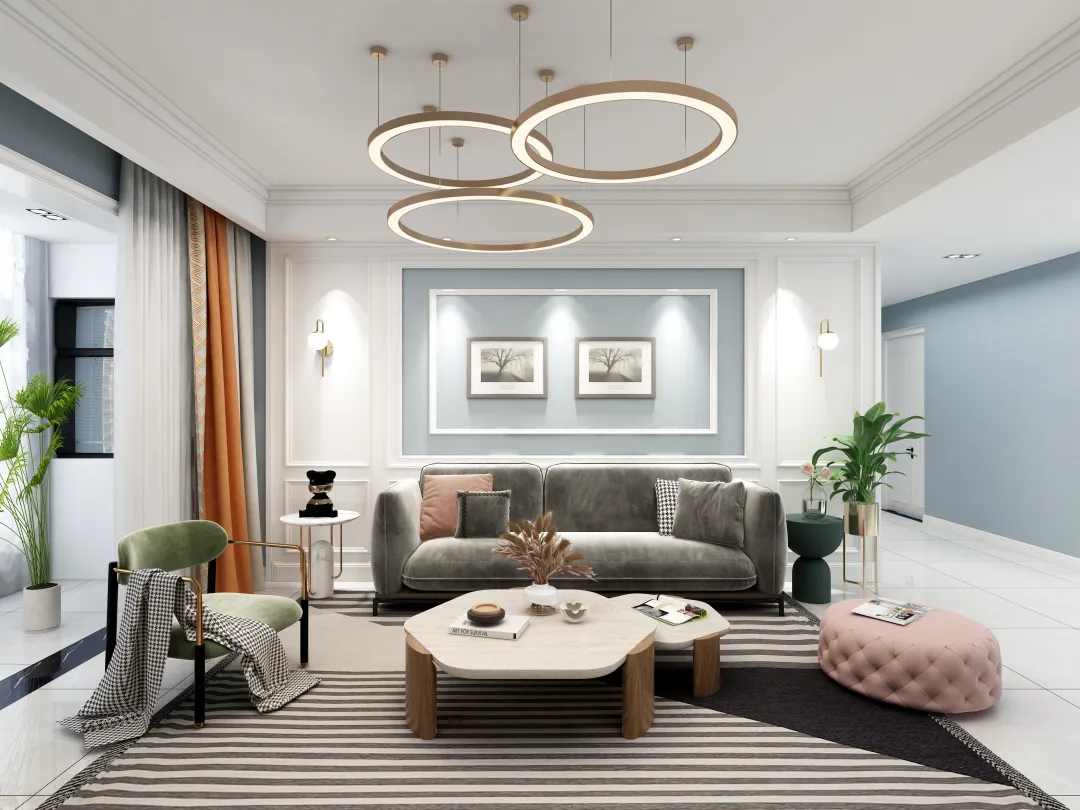 qiangqiang的装修设计方案:Modern style apartment