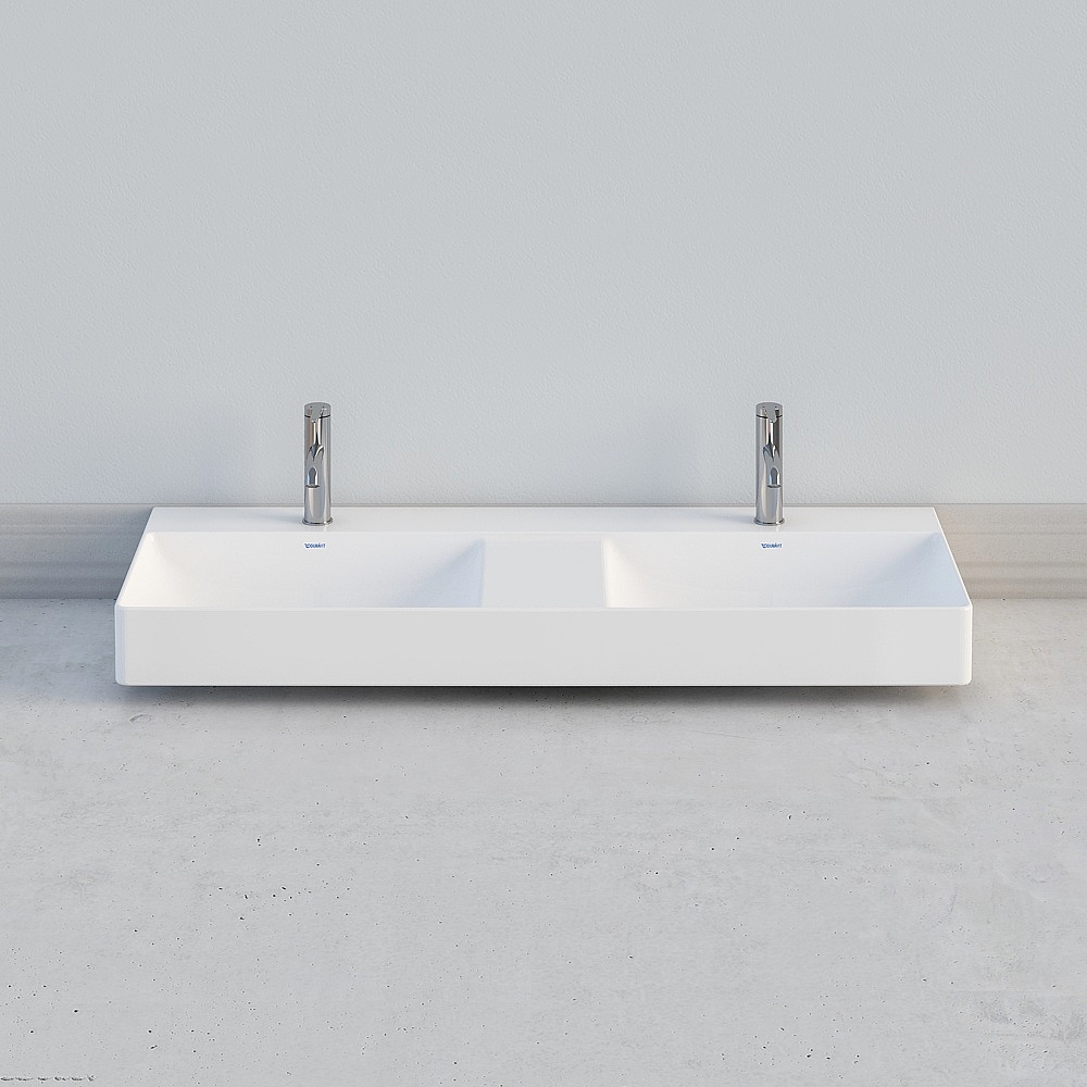 120cm双人家具盆 DuraSquare（台上盆）3D模型