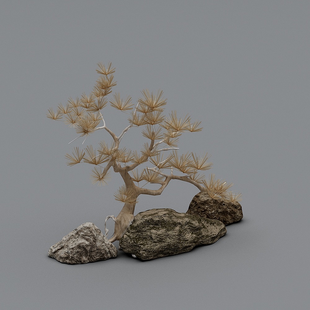新中式珠宝店-1-装饰景观组合3D模型