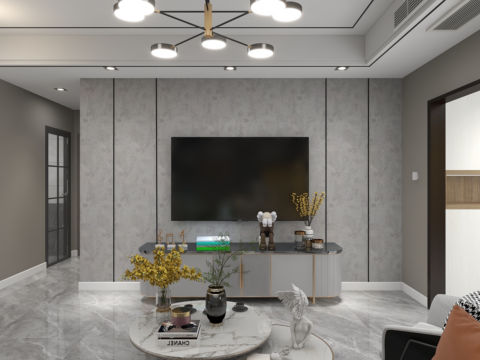 设计师Andy陈-90方现代两居-装修设计方案