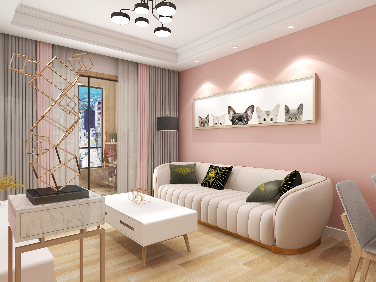 设计师丨笑凯-德信海德公园83.00㎡A2’3室2厅1卫1厨-装修设计方案