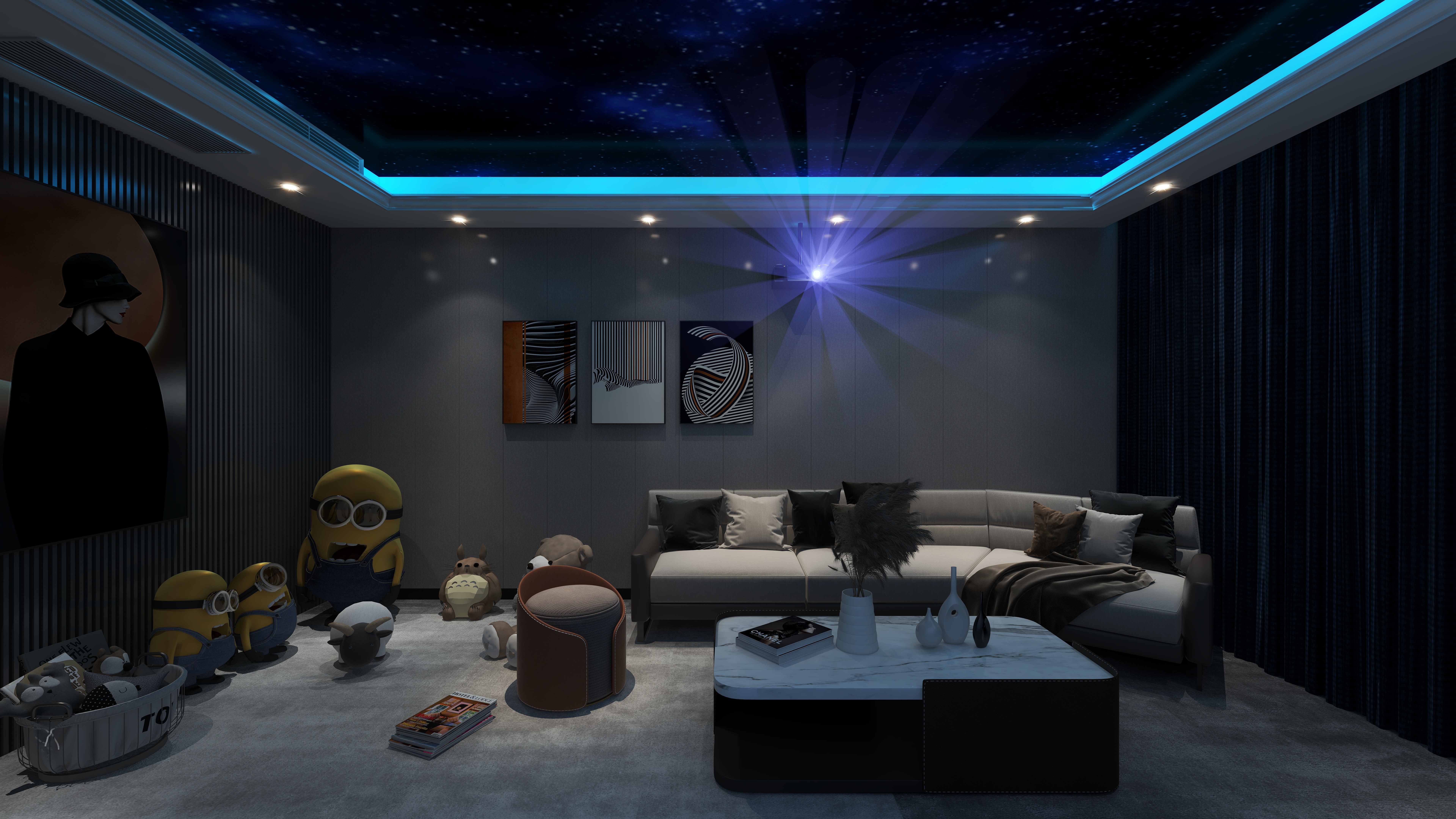 佑间-现代轻奢别墅-装修设计方案