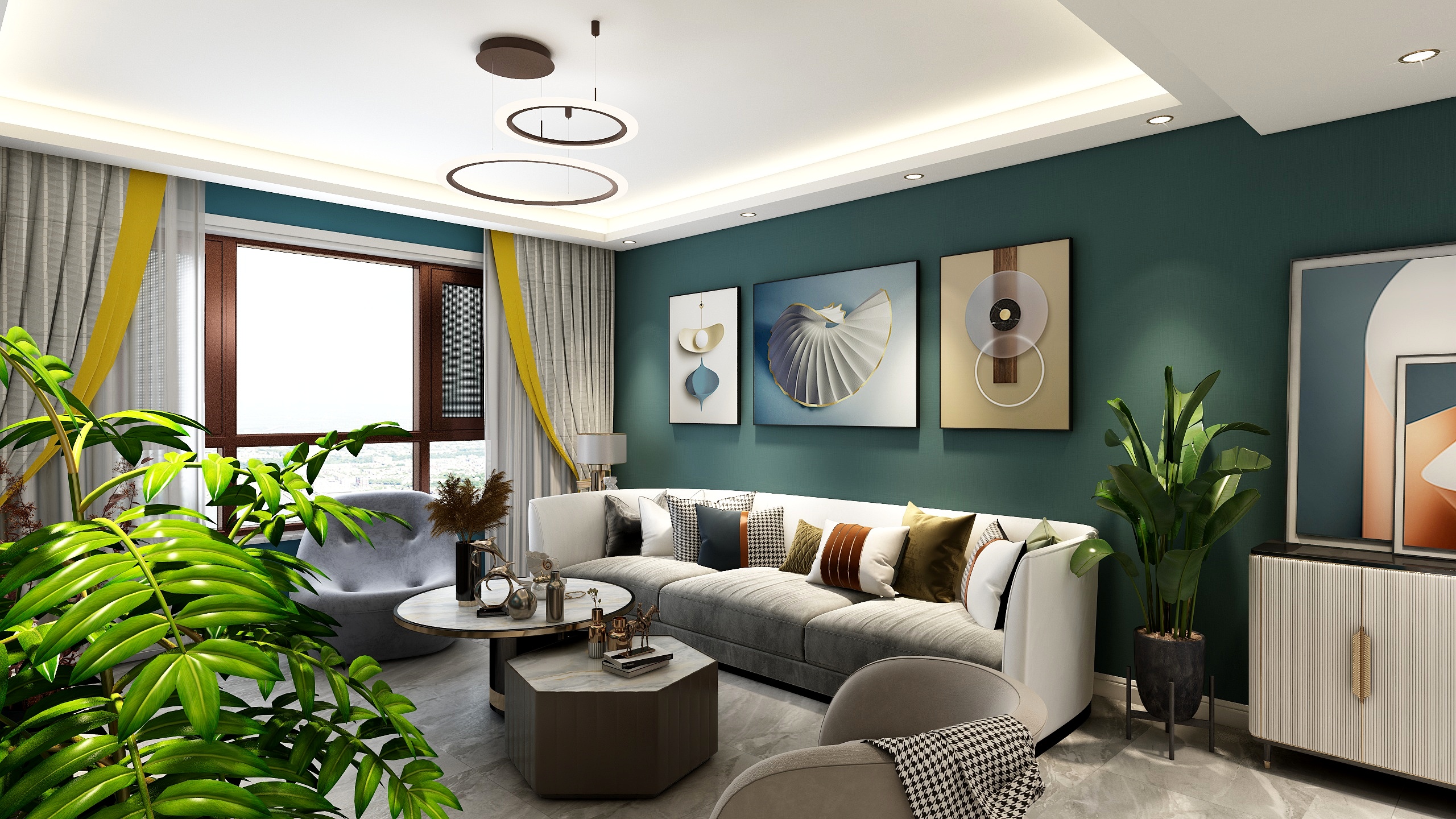 門吉-阿克苏环球公馆简约三室装修效果图