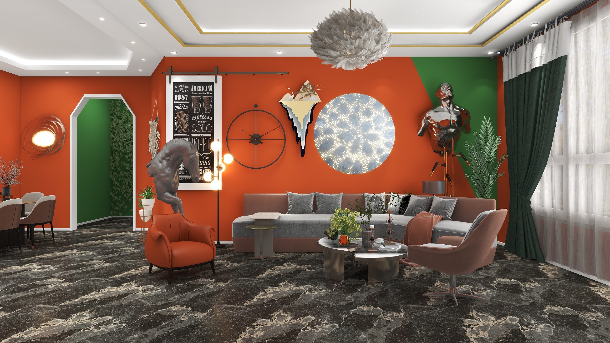 常泽平-后现代橙色-装修设计方案