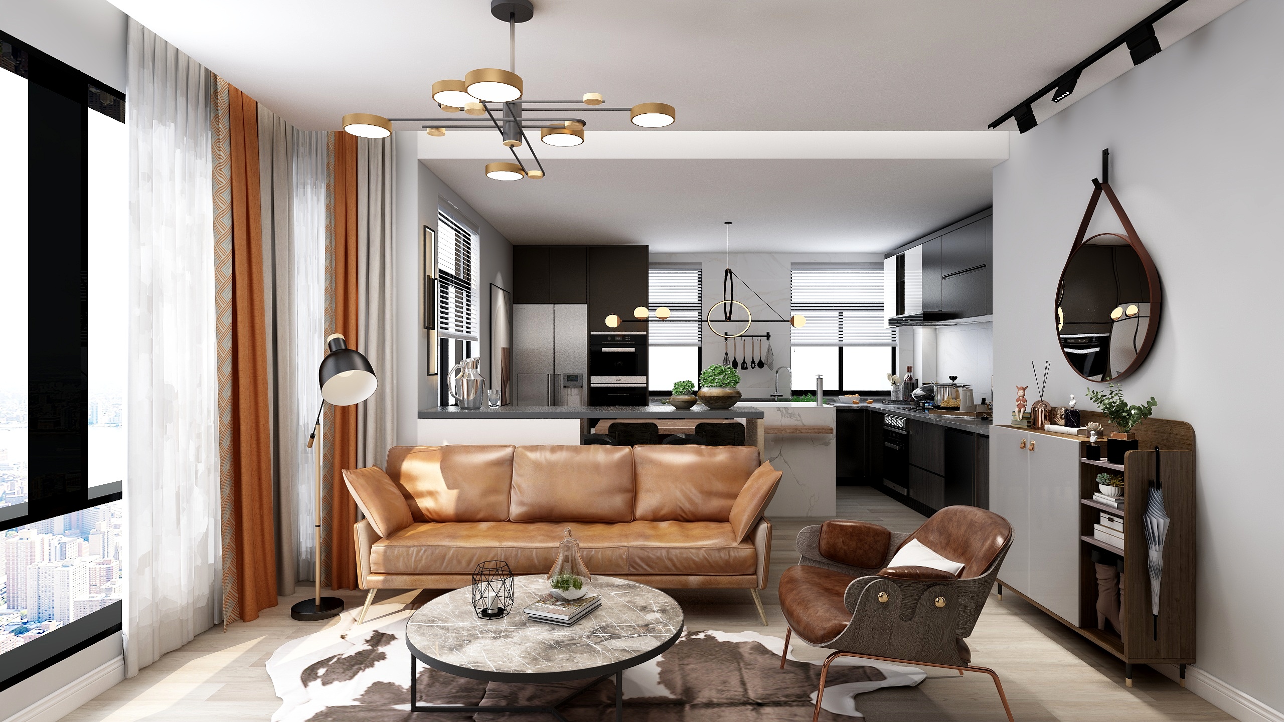 小黄静子HJ-瑞和园89.50㎡B户型3室2厅1卫装修效果图