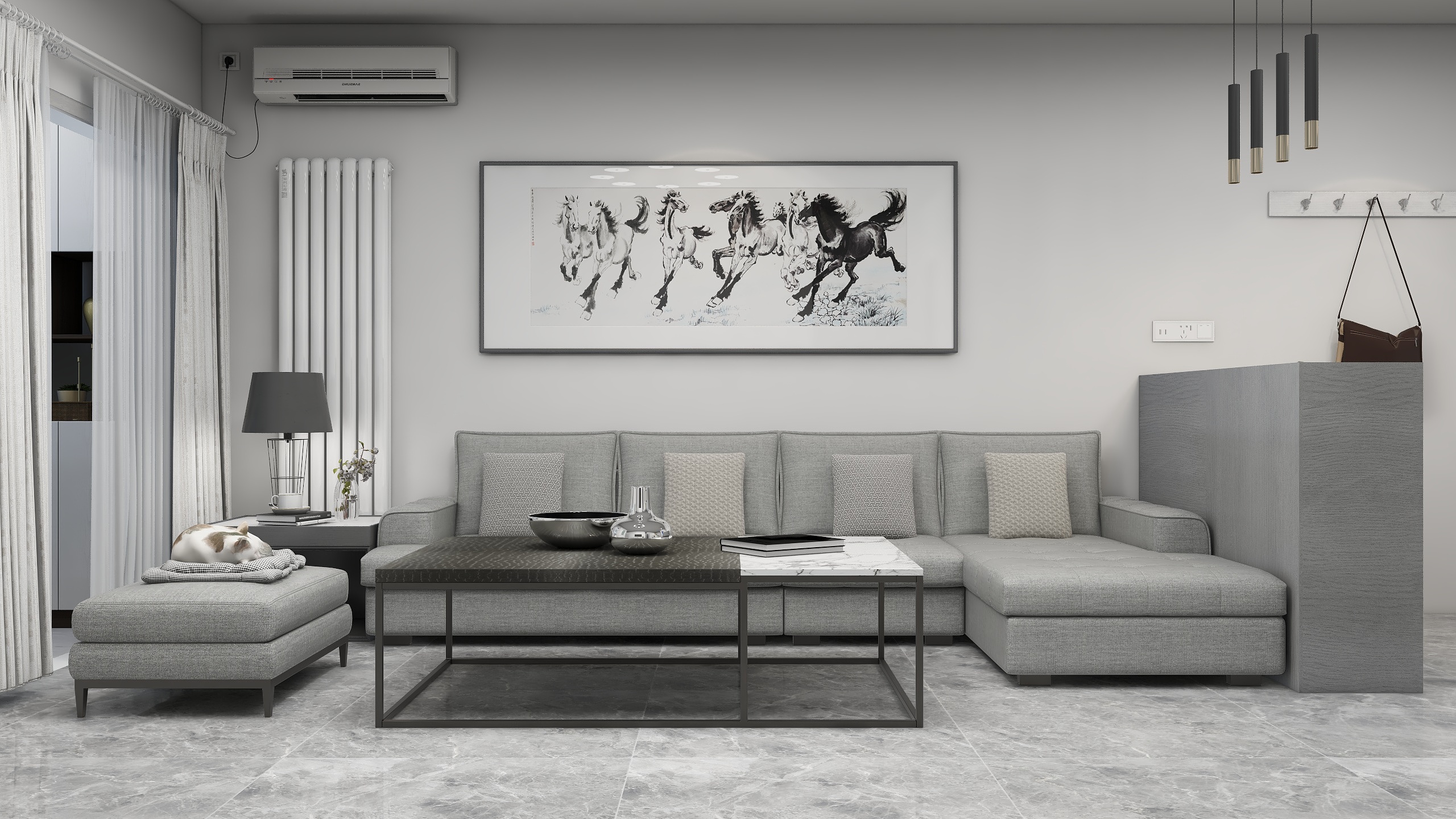 外城行者-风清月白两相宜_105㎡现代极简风格装修效果图