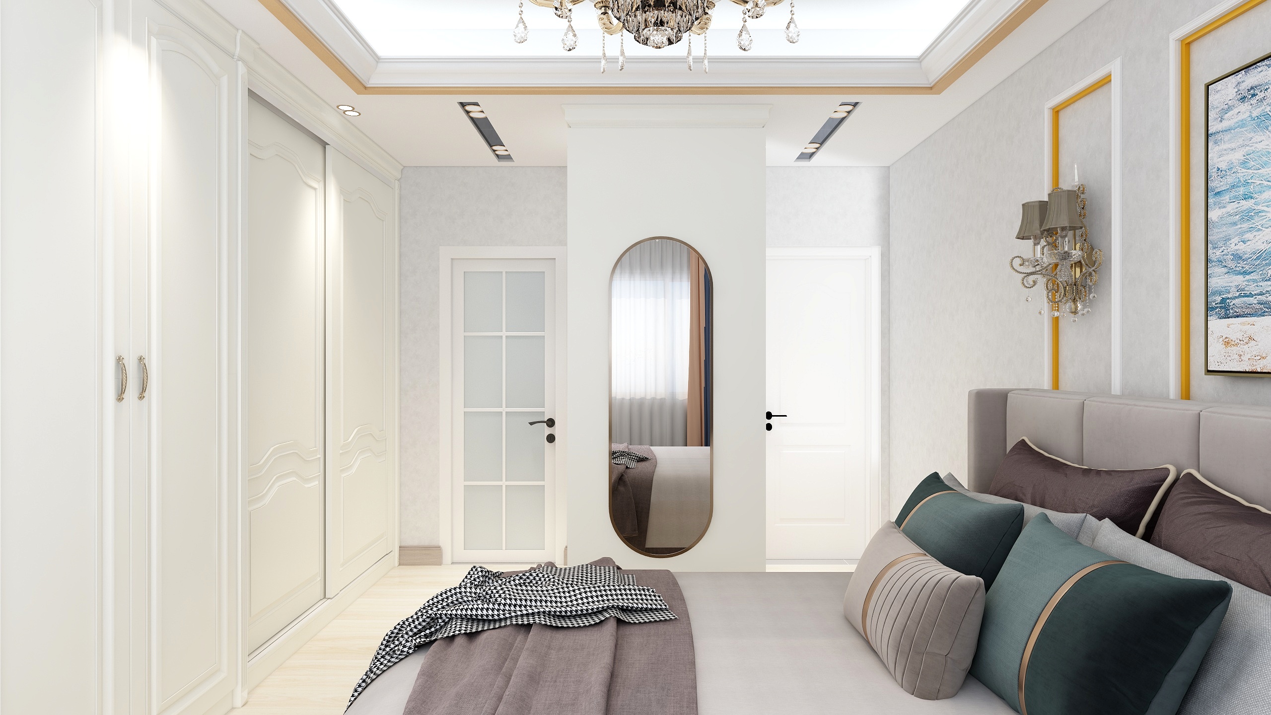 紫罗兰晓-考核户型02（美式洁白风格）-装修设计方案