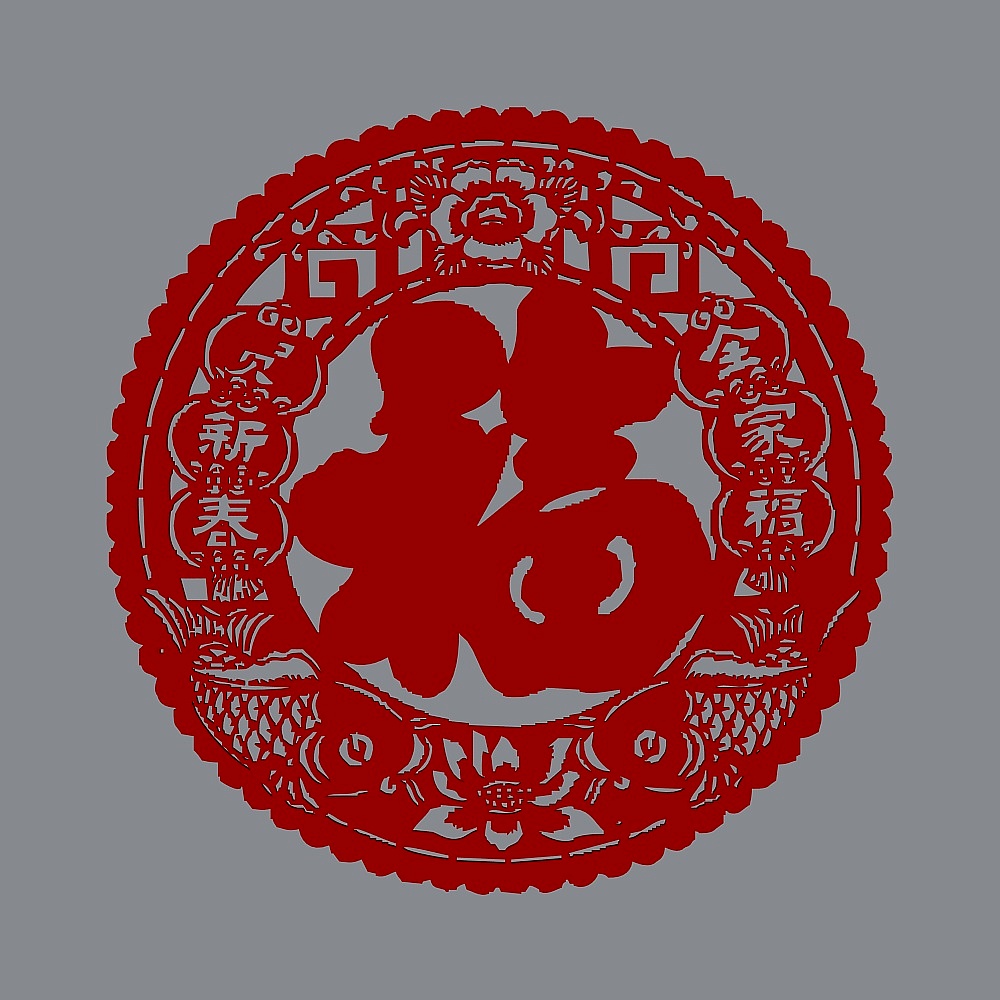 新中式墙饰-全家福3D模型