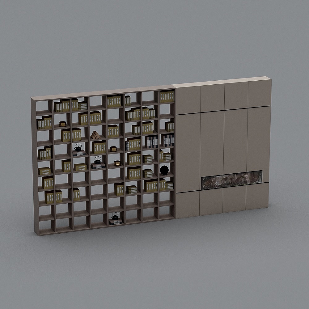 KOYI柯翊设计新作 现代售楼处品茶区-装饰柜3D模型