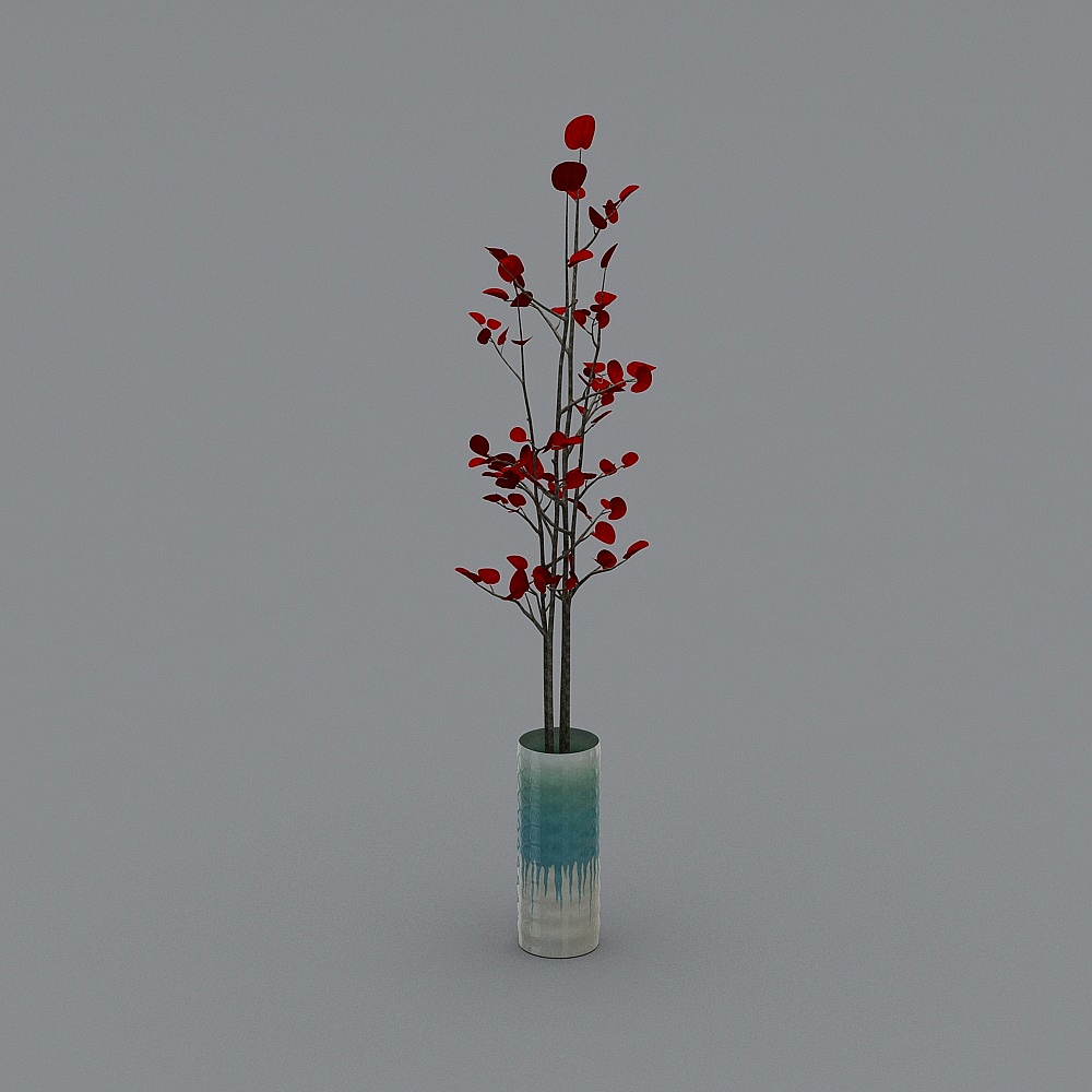 中式花瓶-渐变矮花瓶