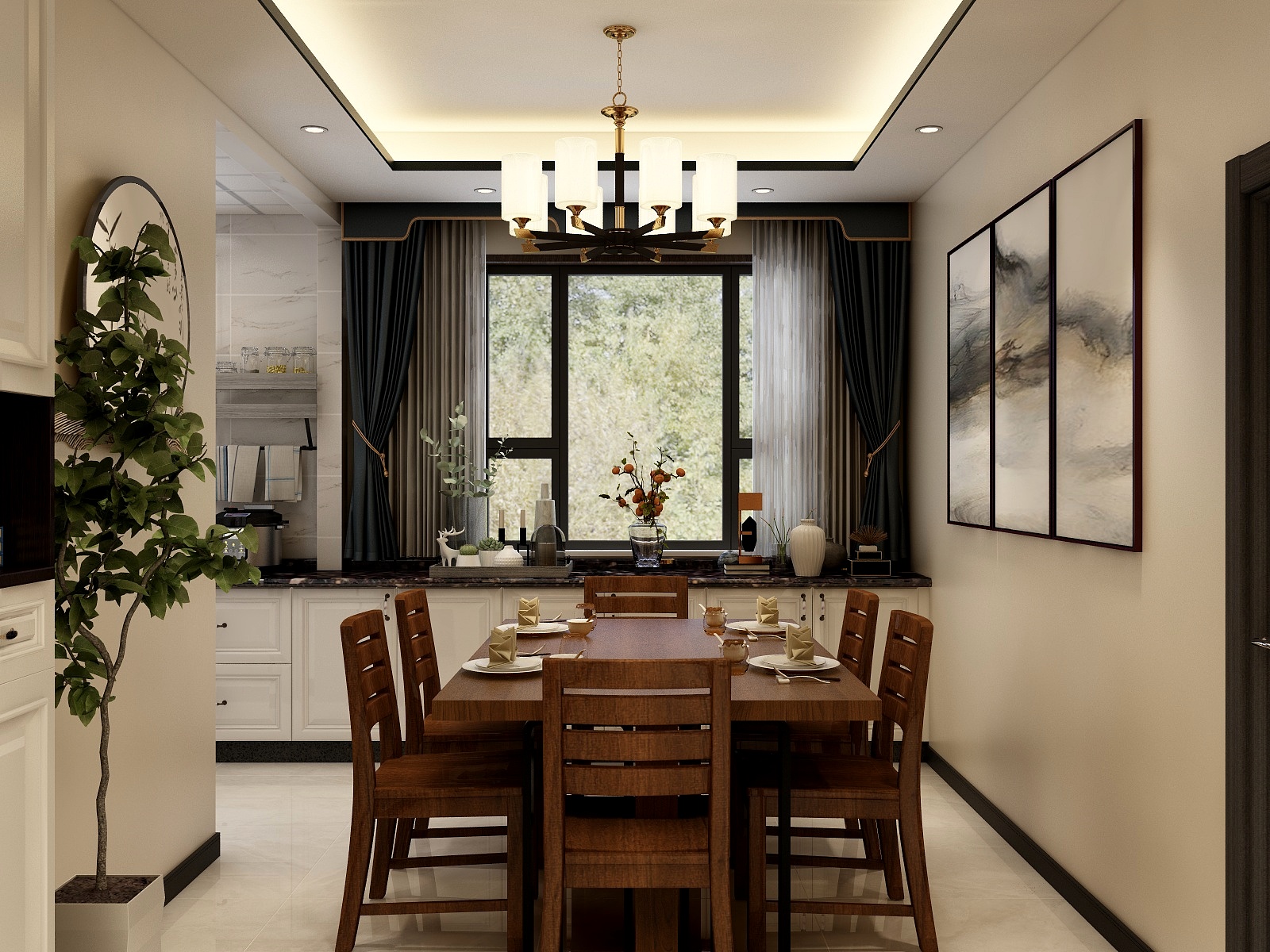 全案设计丶张一-中唐-随性而为装修效果图