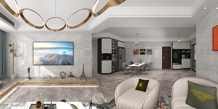 -全案-设计--东岳四室轻奢-副本-装修设计方案