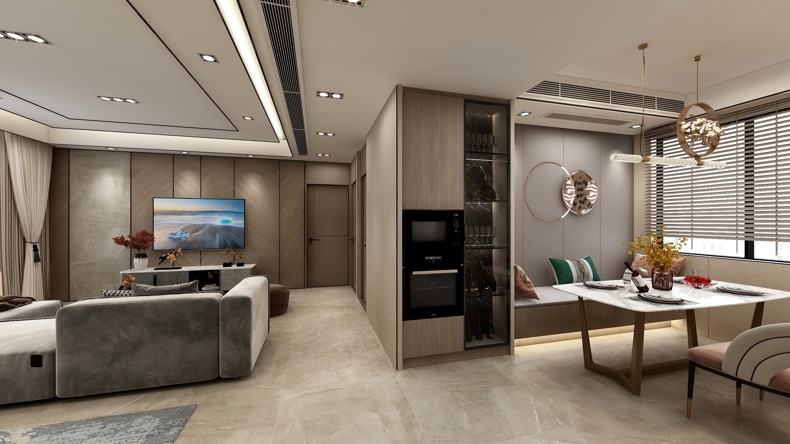 辰臻空间设计-【新中式】120㎡样板间装修效果图