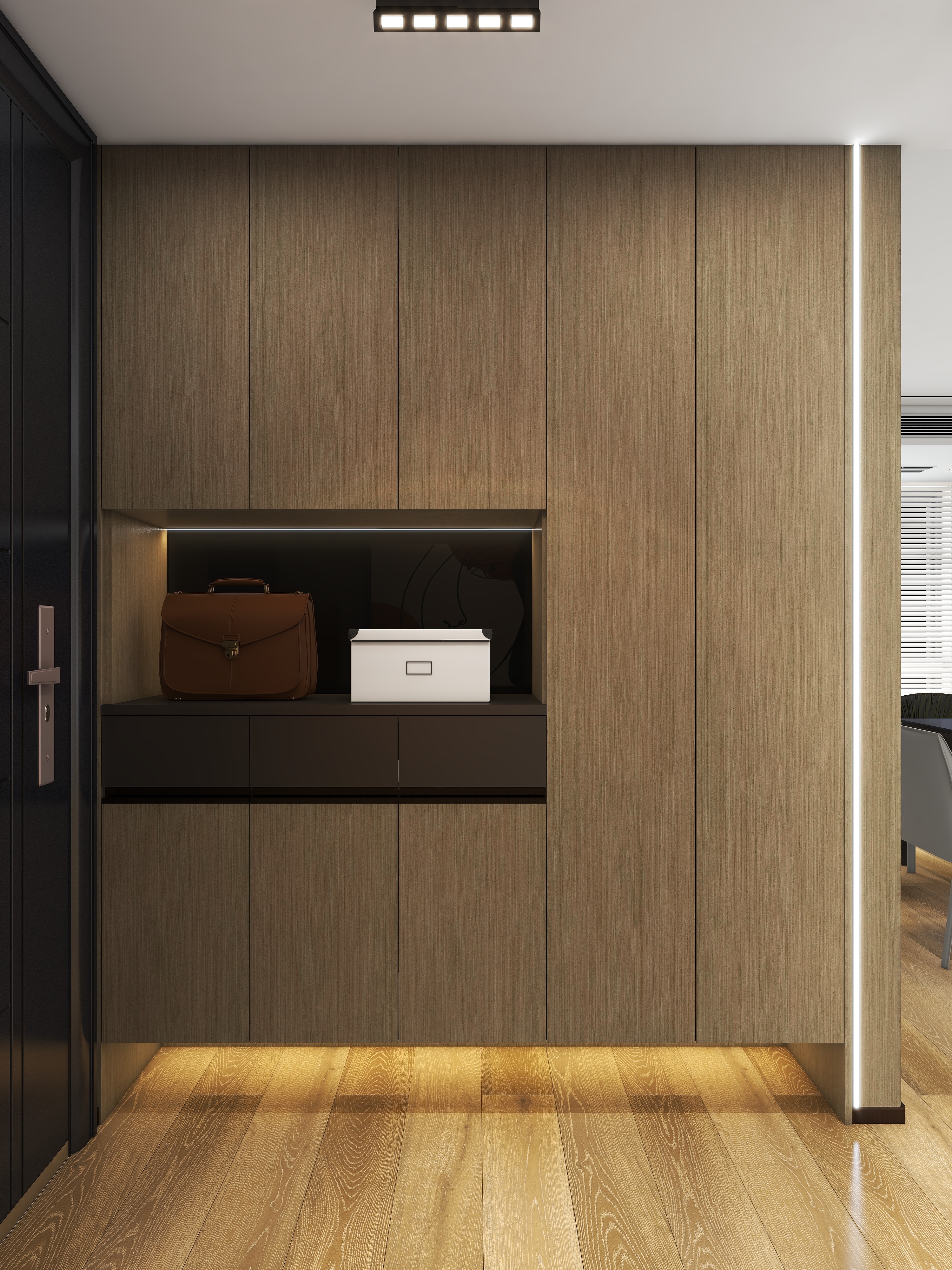 至简名设工作室-【琵琶行】100平现代简约风格两居【春】-副本-副本-装修设计方案