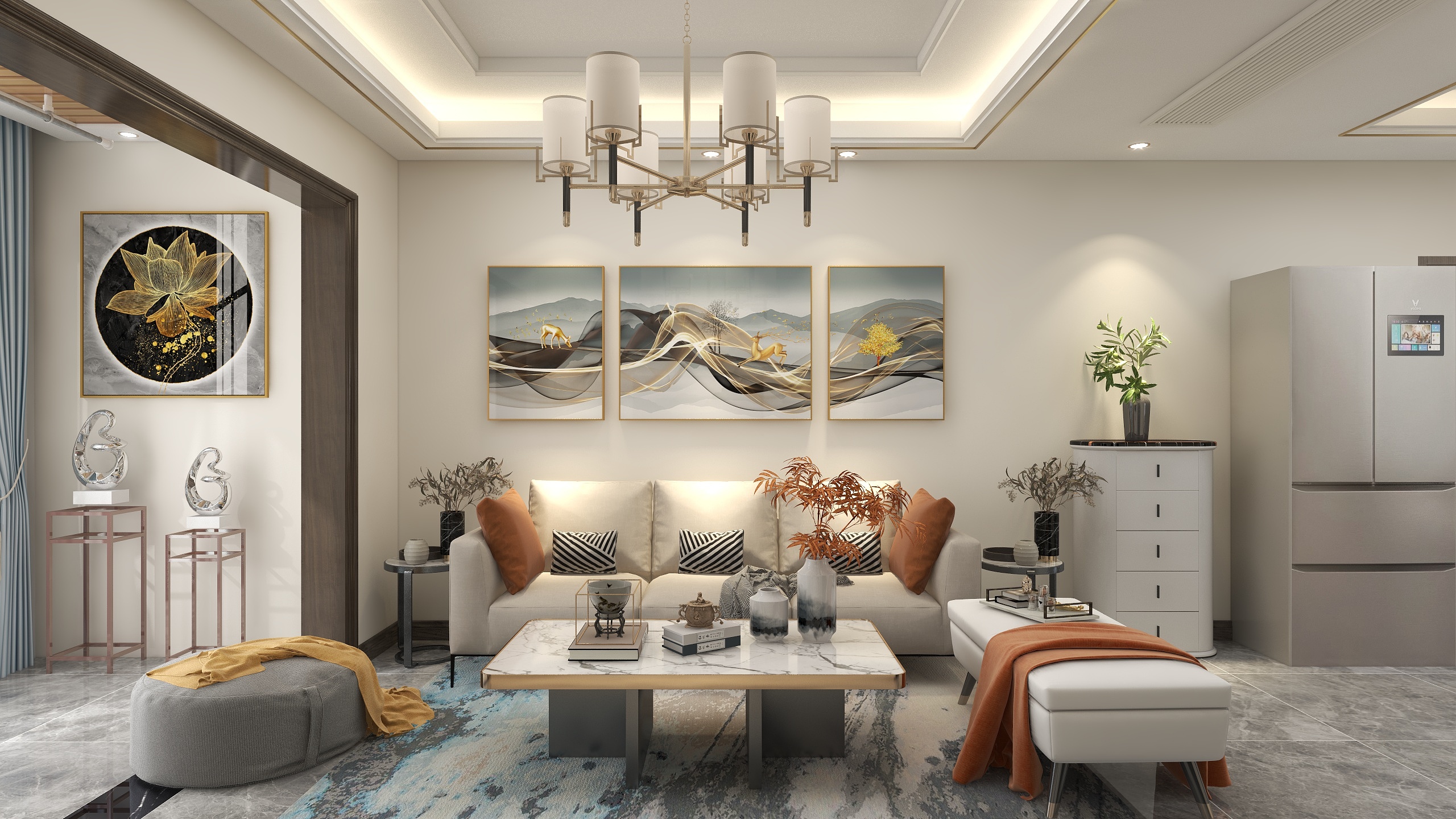 水墨风-礼悦东方3-1-4-1（新中式）-装修设计方案